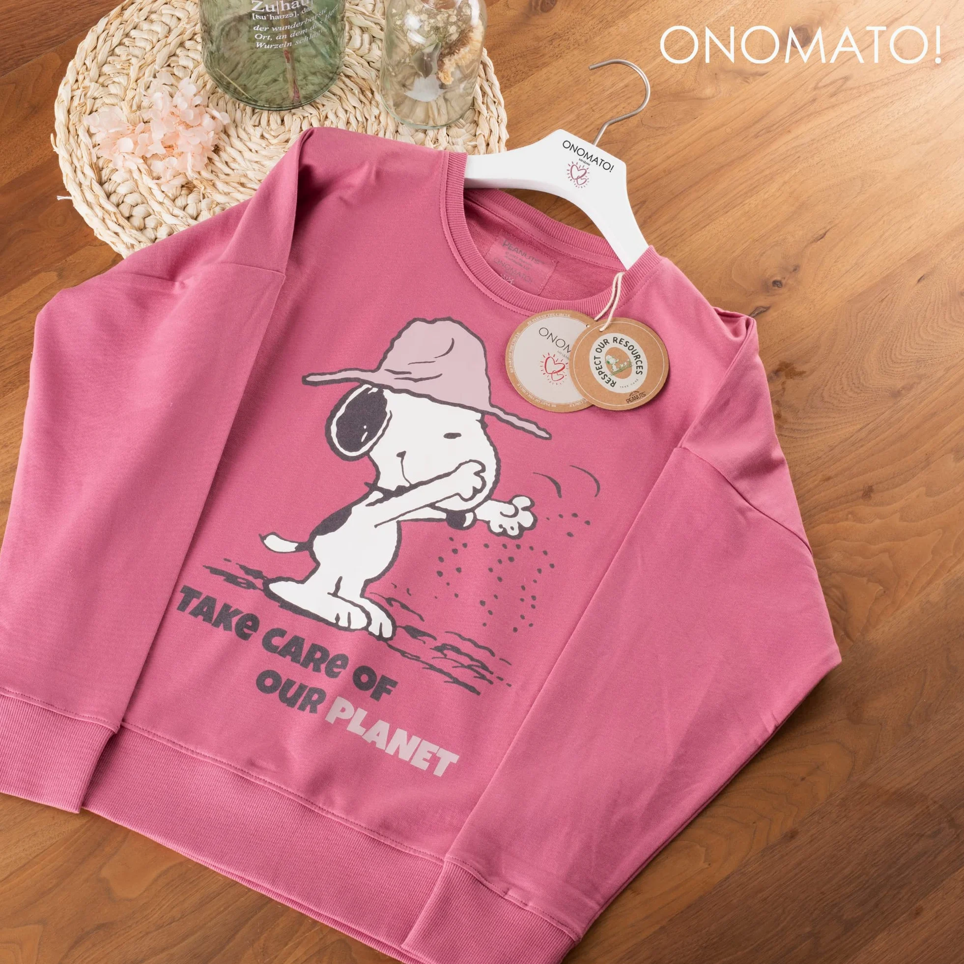 ONOMATO! Peanuts Snoopy Cuna to Cradle to Cradle - Sudadera para mujer