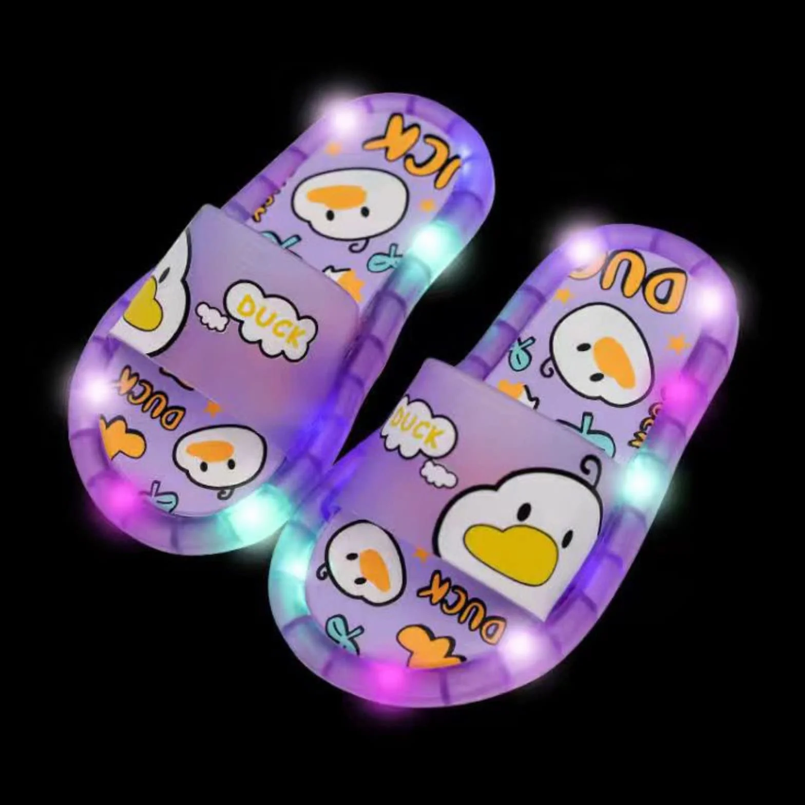 FGUUTYM Chanclas de baño para niña niño, chanclas de baño, luz sobre LED, chanclas de baño, súper suaves, súper ligeras, antideslizantes, sandalias de bebé, zapatos para niños, zapatillas para