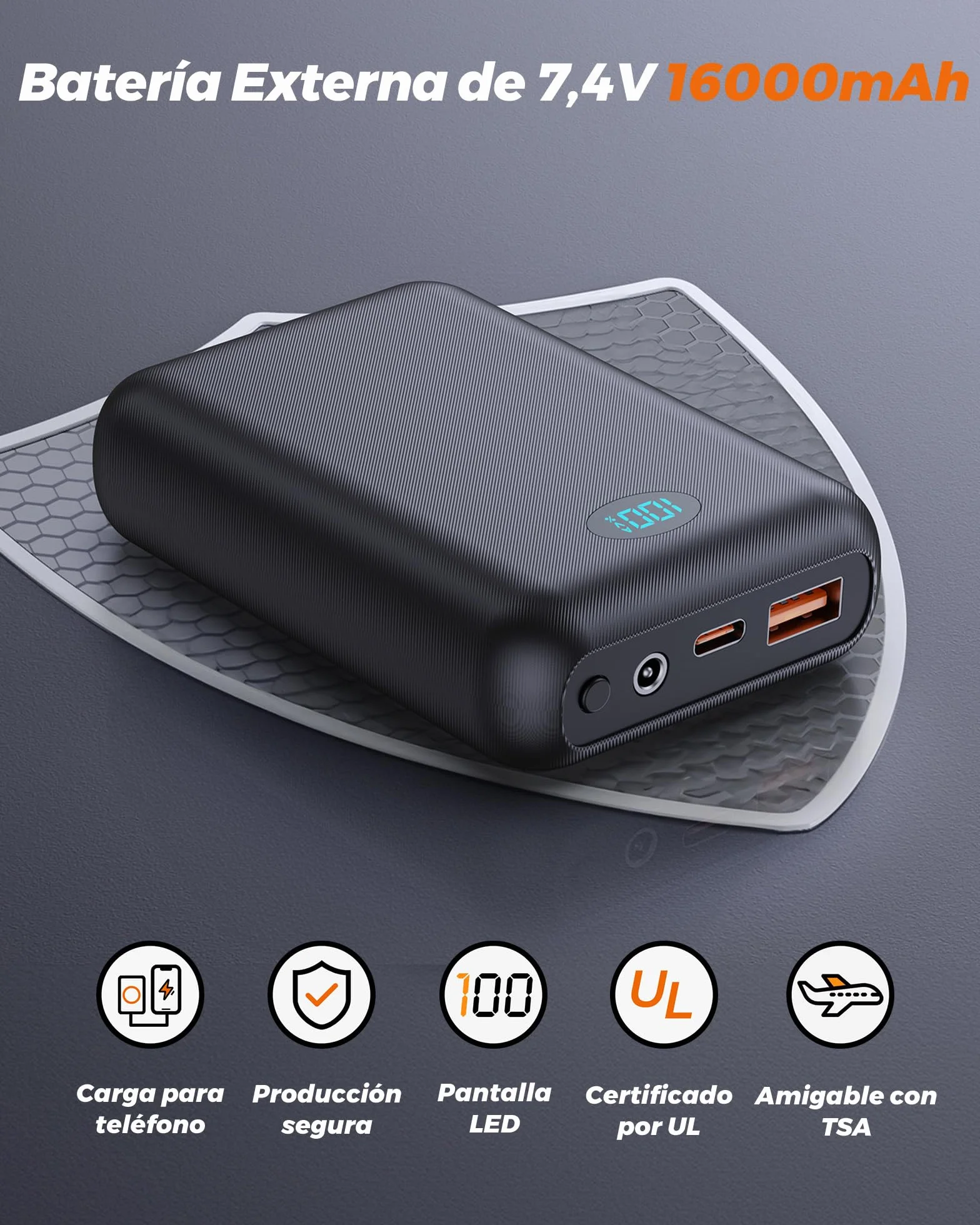 Chaleco Calefactable Hombre con Bateria de 16000mAh - Chaleco Calefactable con 9 Zonas de Calefacción y 3 Temperaturas Ajustables, Chaleco Calefactable para Actividades al Aire Libre