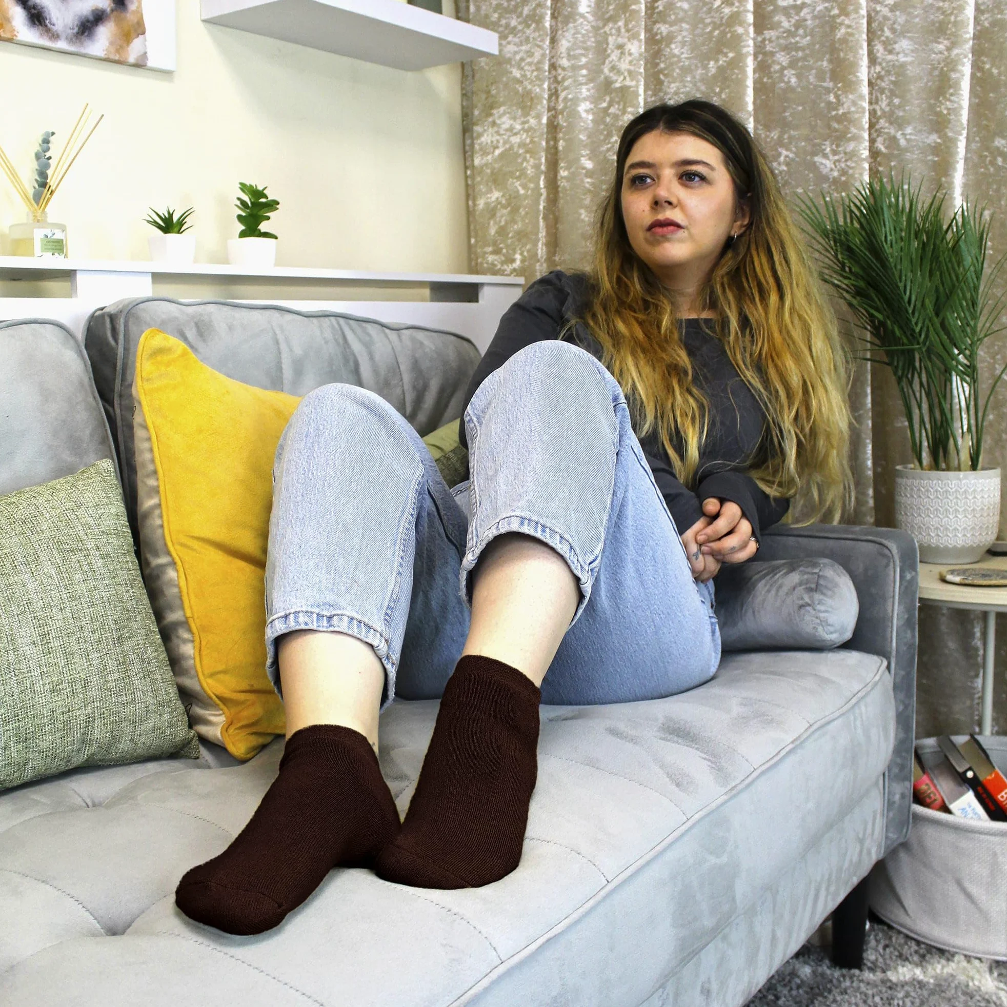 Sock Snob - Pack De 12 Pares De Calcetines Tobilleros Para Mujer, Gruesos Y Cálidos Para Invierno