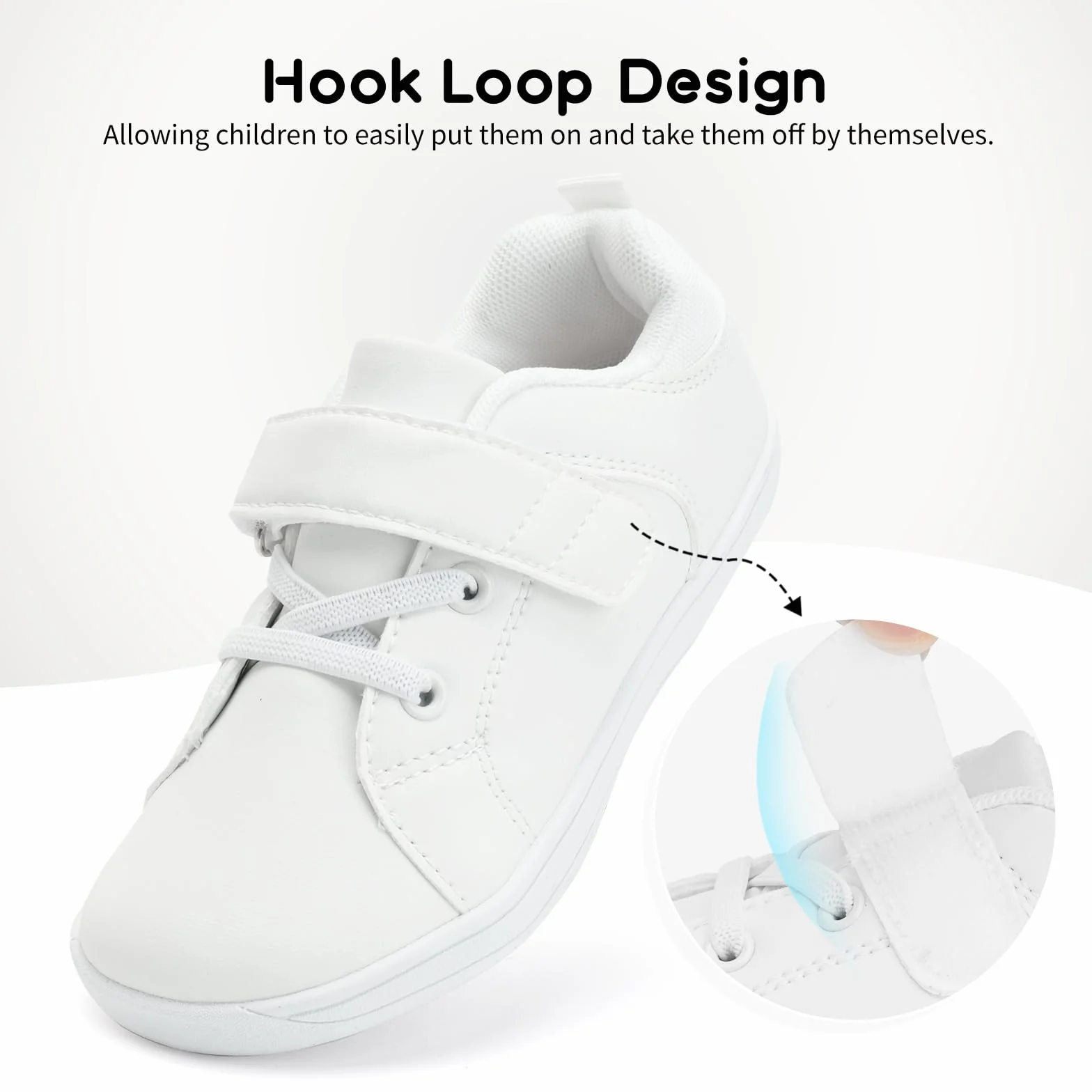 Calzado Descalzos Niños Niñas Amplia para Barefoot Exterior Interio Ligeros y Deporte Transpirables Zapatillas de Trail Minimalistas(Blanco, 26EU)