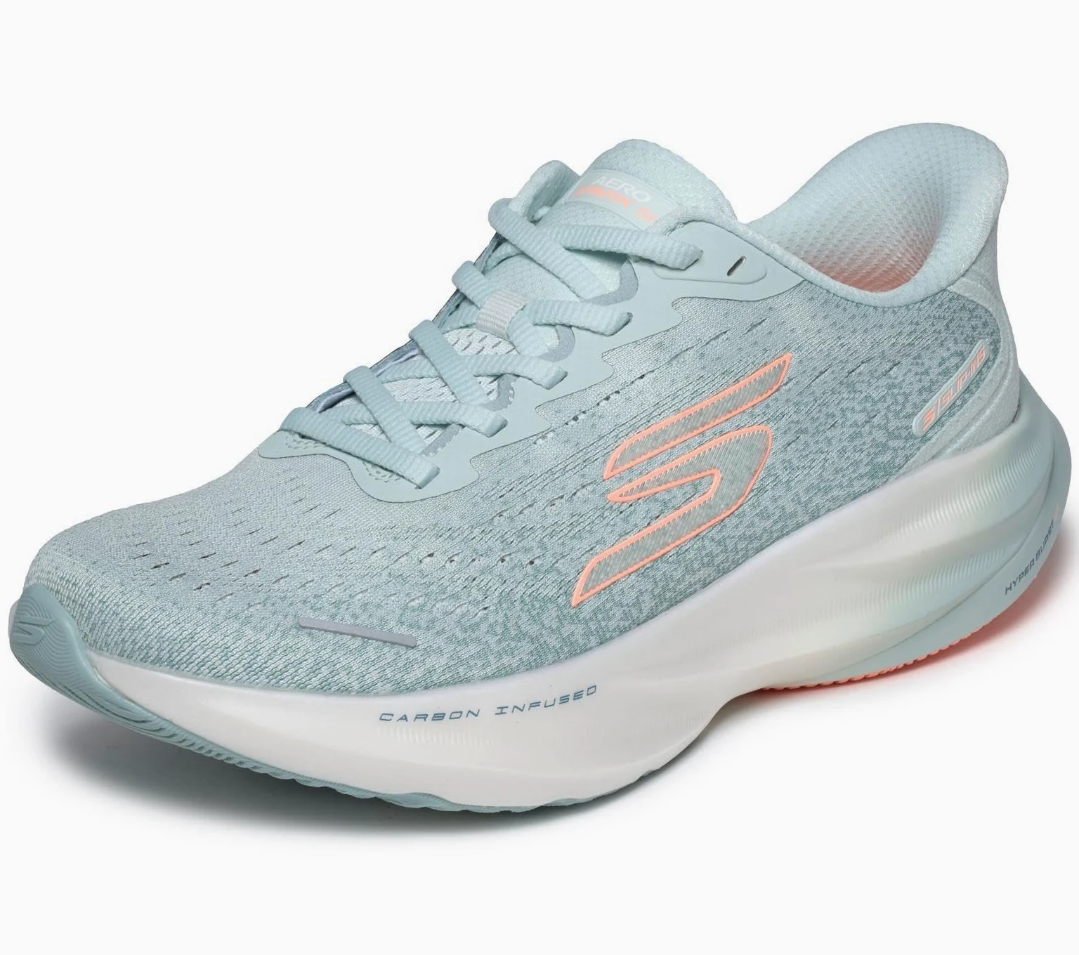 Skechers Aero Spark Performance - Tenis de Correr para Mujer, de Malla Transpirable, Parte Superior Baja, con Soporte para el Arco, Ribete Textil de Espuma de mar, 40 EU