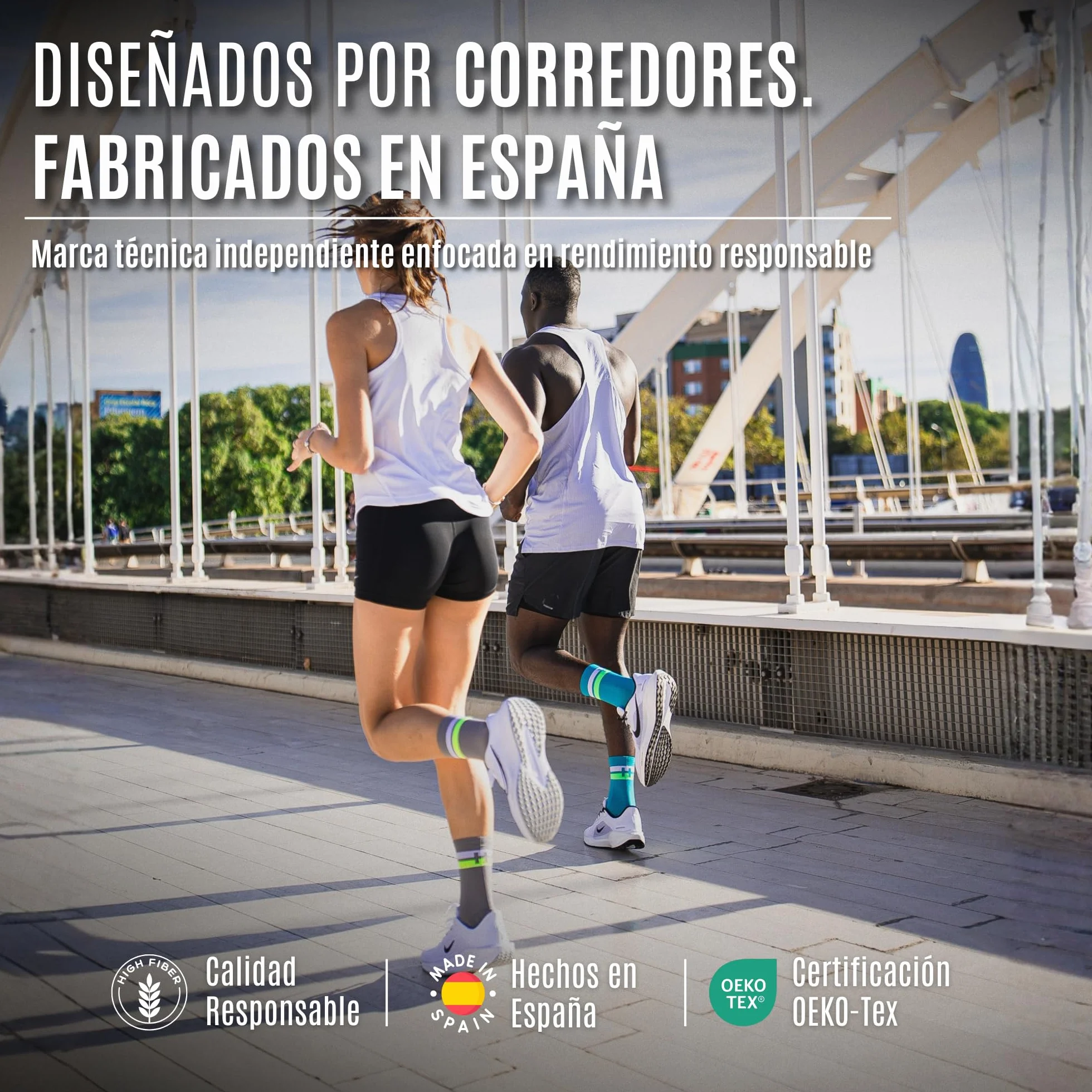 Calcetines Running Compresivos Vaporfeel Reducción Fatiga Circulación Unisex