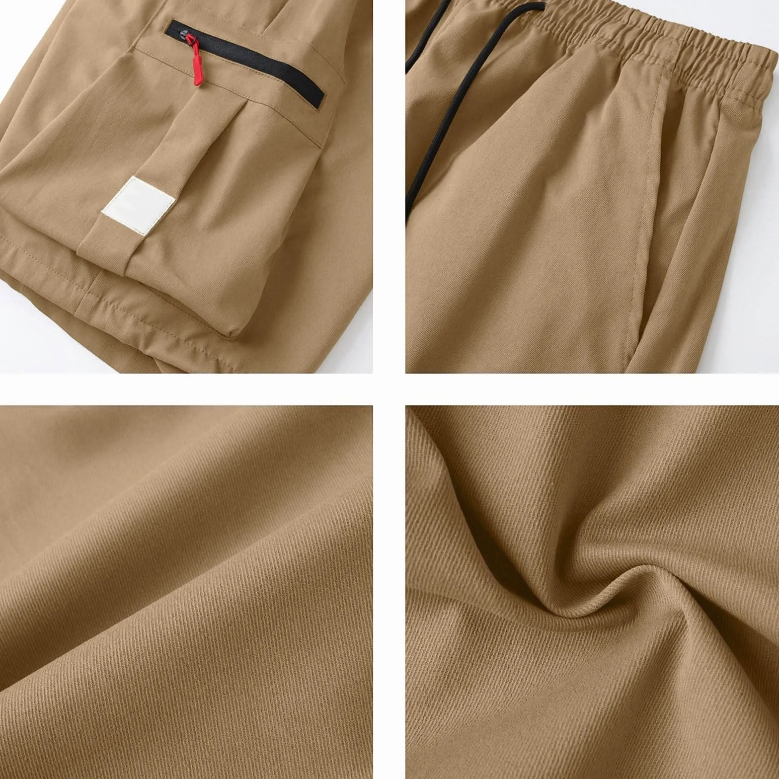 Pantalones Cortos Hombre Trabajo Bermudas Hombre Verano Deporte Senderismo Montaña Pantalones Cortos Cargo Shorts Militares Casual Verano con Múltiples Bolsillos