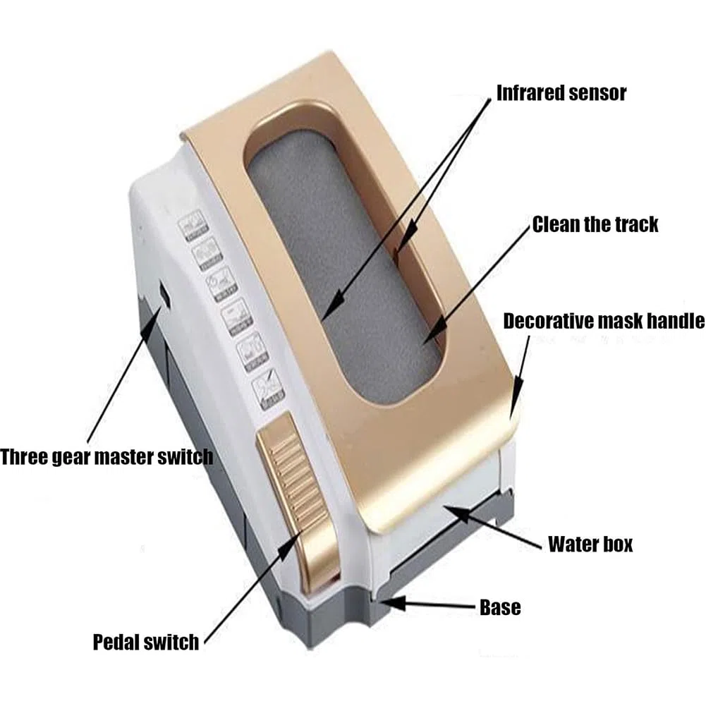 Máquina De Limpieza De Calzado Eléctrico/Liquidación De 12V De Arranque Automático De Agua con Sensor Infrarrojo, Botas Inteligentes/Tacones De Agua Altas,Rojo