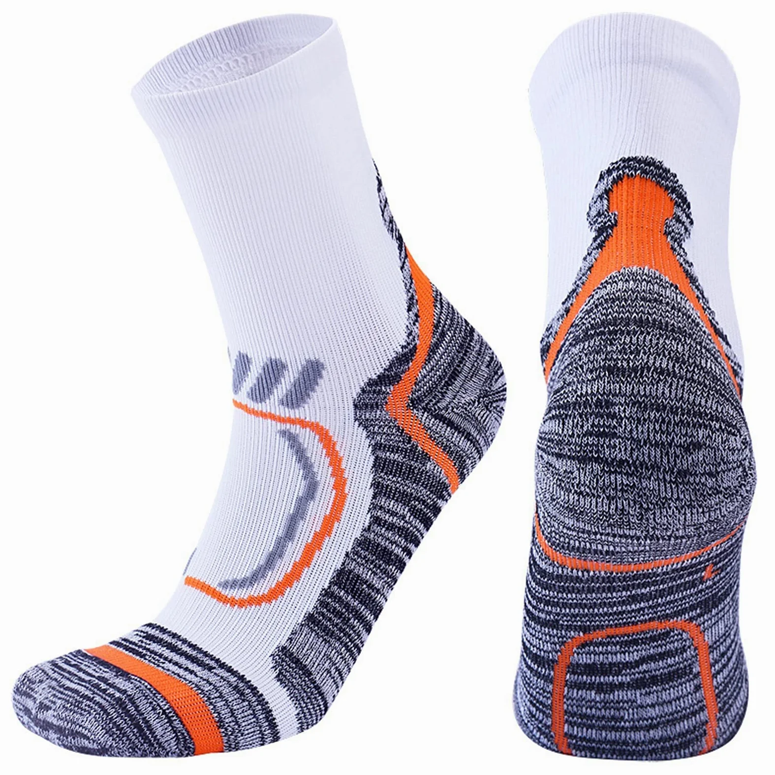 Calcetines Deportivos Hombres Elite Transpirable Cojín Grueso Fitness Baloncesto Montañismo Corriente Carril de Compresión Calcetines Ciclismo Calcetines