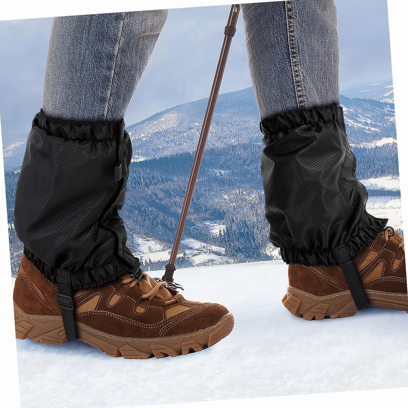 Veemoon Polainas Impermeables para Senderismo De Tela Oxford - Cubiertas De Tobillo para Camping y Actividades Libre - Protección Duradera y Ligera para Zapatos Color