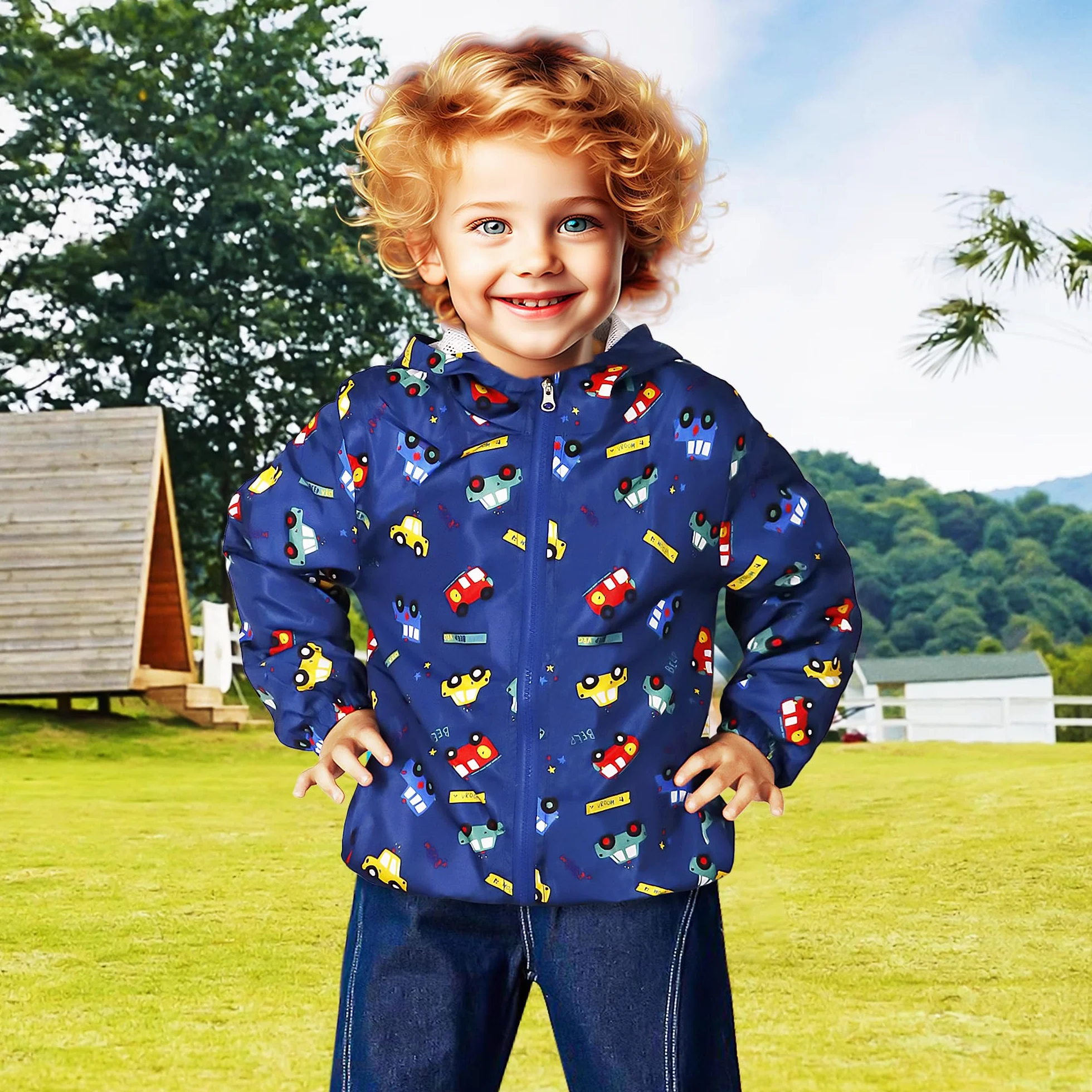 JinBei Chaqueta Niño Cortavientos Primavera Otoño 1-7 Años