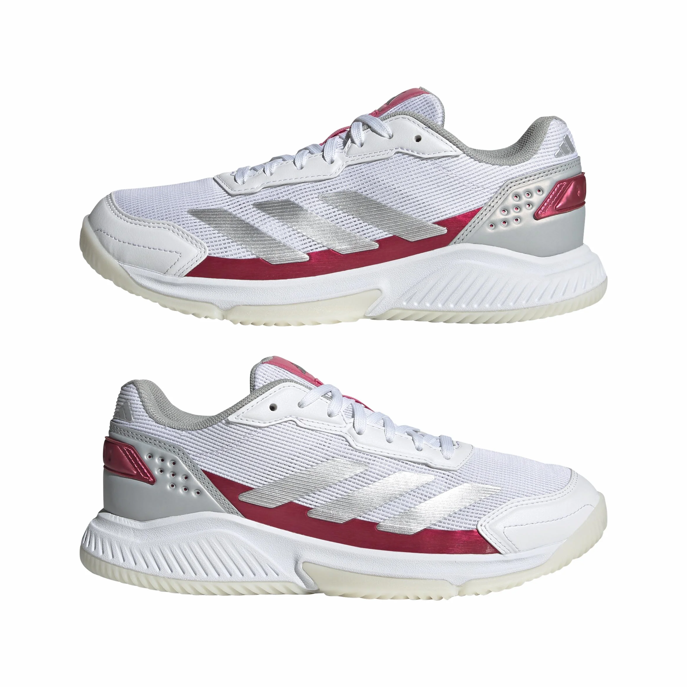 Adidas Courtquick W Padel 38 2/3 EU Cloud White Silver Metallic Lucid Pink