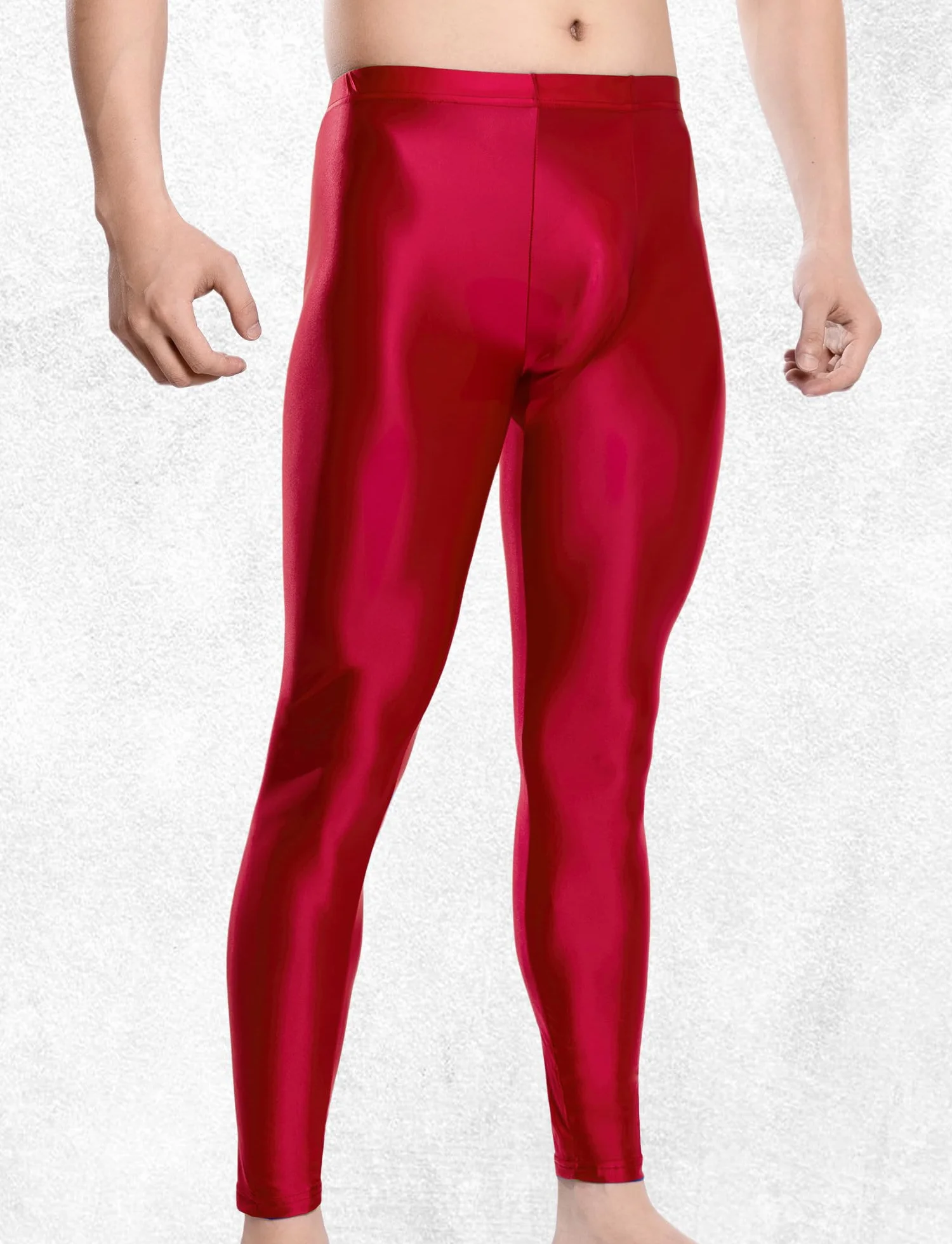 Mallas Brillantes Hombre Gloss Legging Deportivos Aceitado Pantalón Ajustado Elásticos Sedosos M-XXL