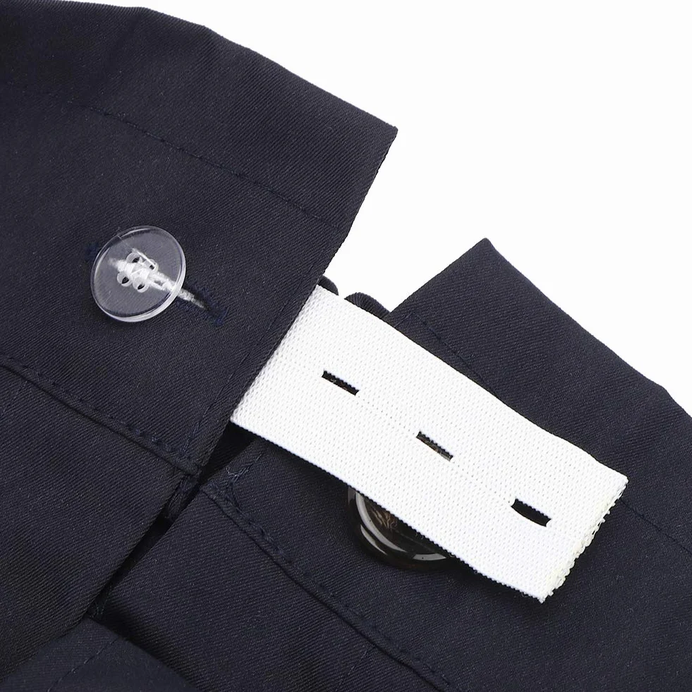GOTOTOP 6 piezas cinturón extensión hebilla pantalones de maternidad ajustables extender banda elástica cinturón de embarazo blanco y negro cinturón ventral (blanco)