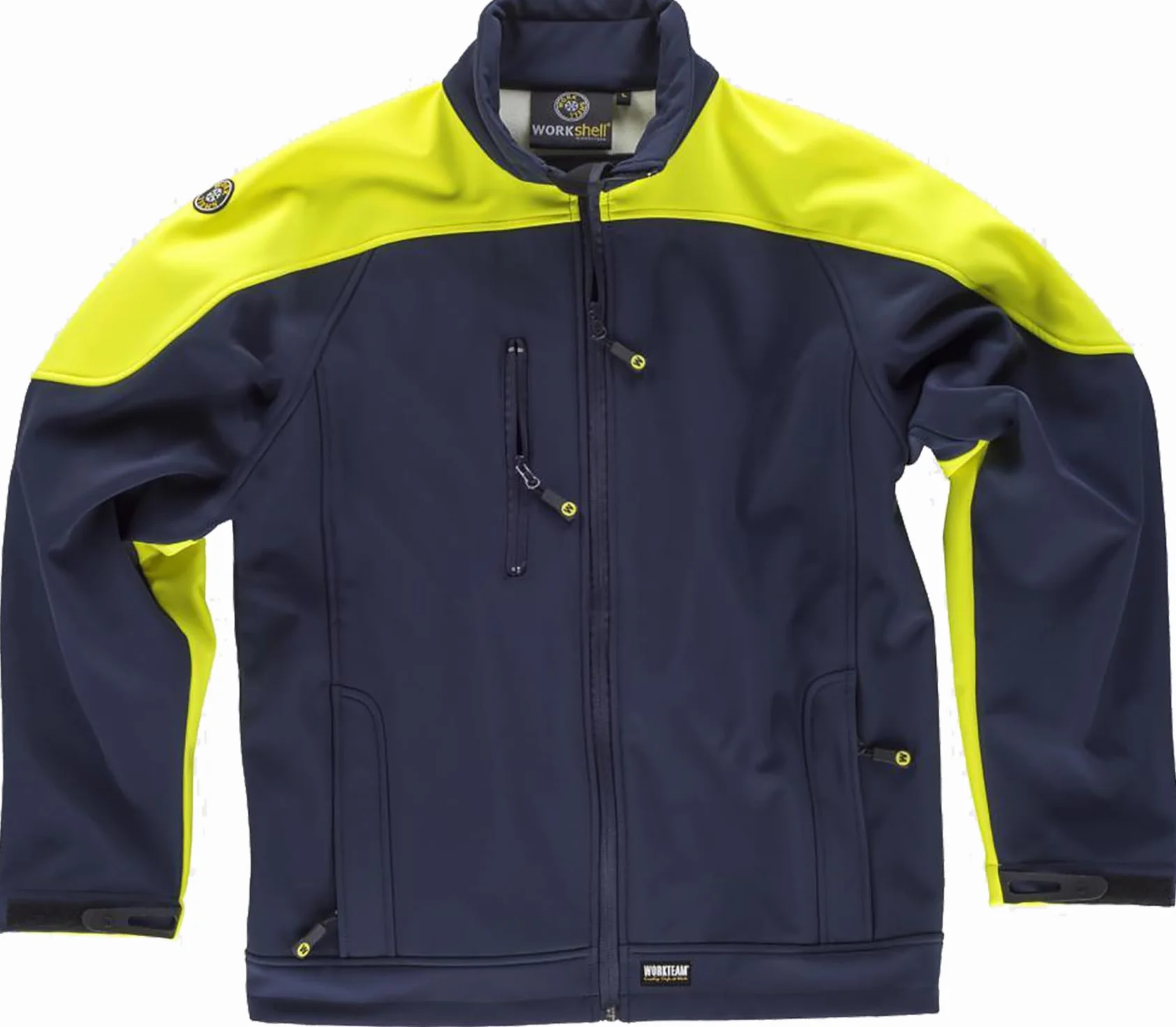 WORKTEAM Cazadora Softshell Alta Visibilidad con Protección Térmica, Cortavientos y Repelente al Agua, Certificada EN 14058 y EN 17353. Unisex