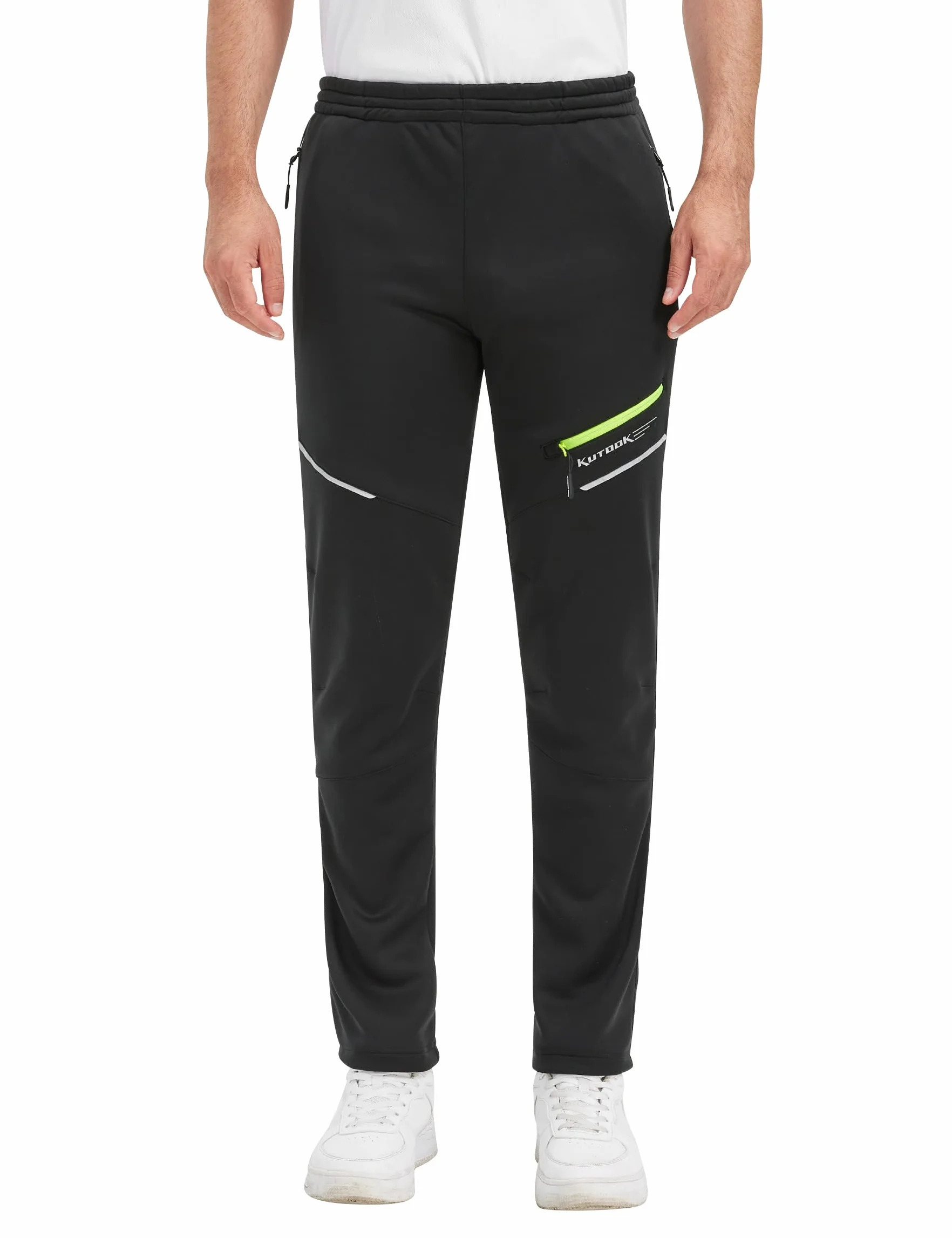 KUTOOK Pantalones Térmico Ciclismo Hombre Invierno Forro Polar Elástico