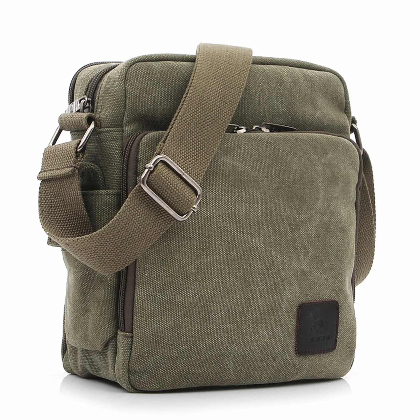 Bolso Bandolera Hombre Pequeño de Tela Vintage Messenger Bag para Colegio Universidad Libro Bolsa de Lona Originales de Viaje Sport