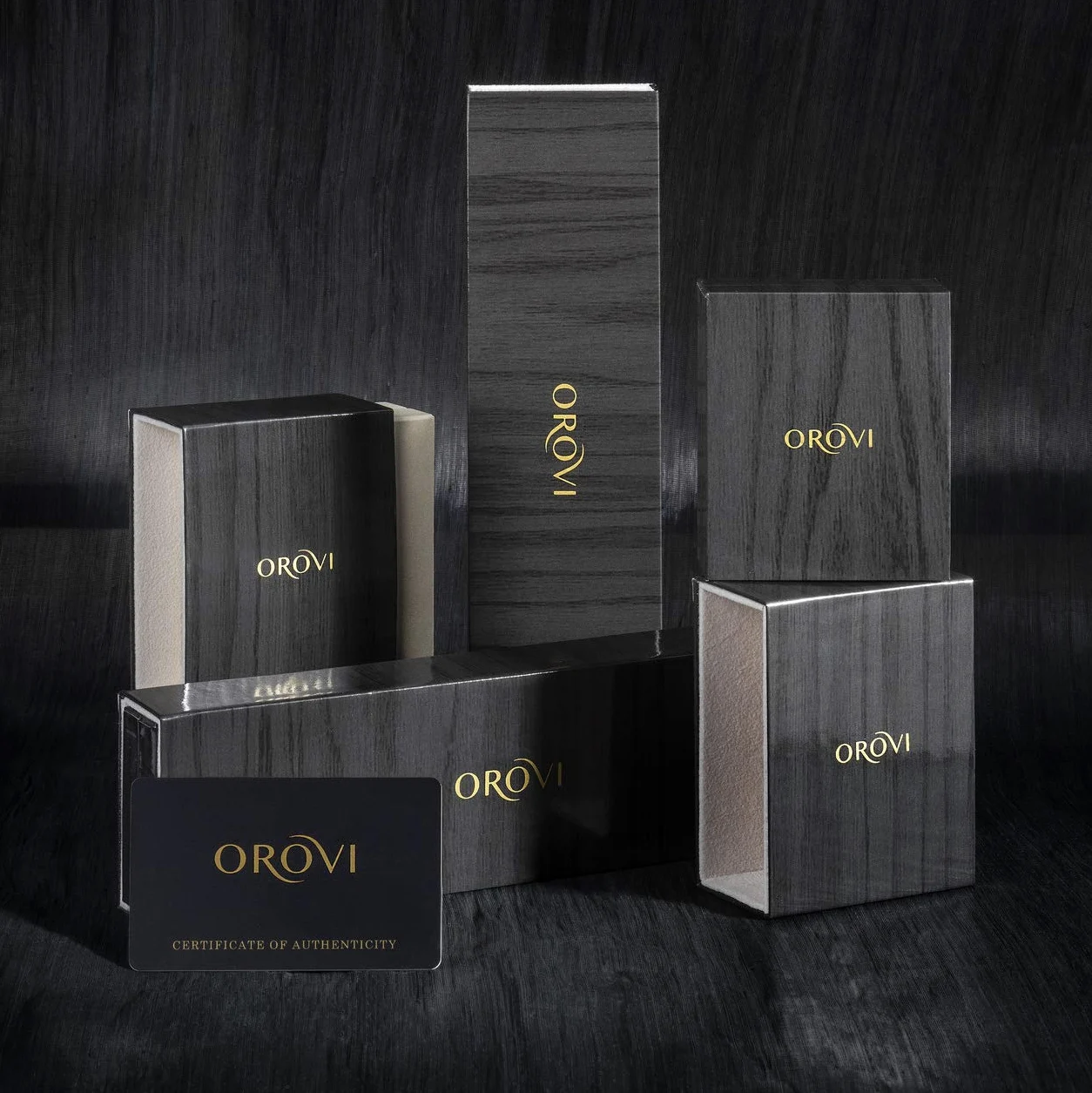 Orovi Pendientes de aro trenzados de oro amarillo 585 de 14 ct
