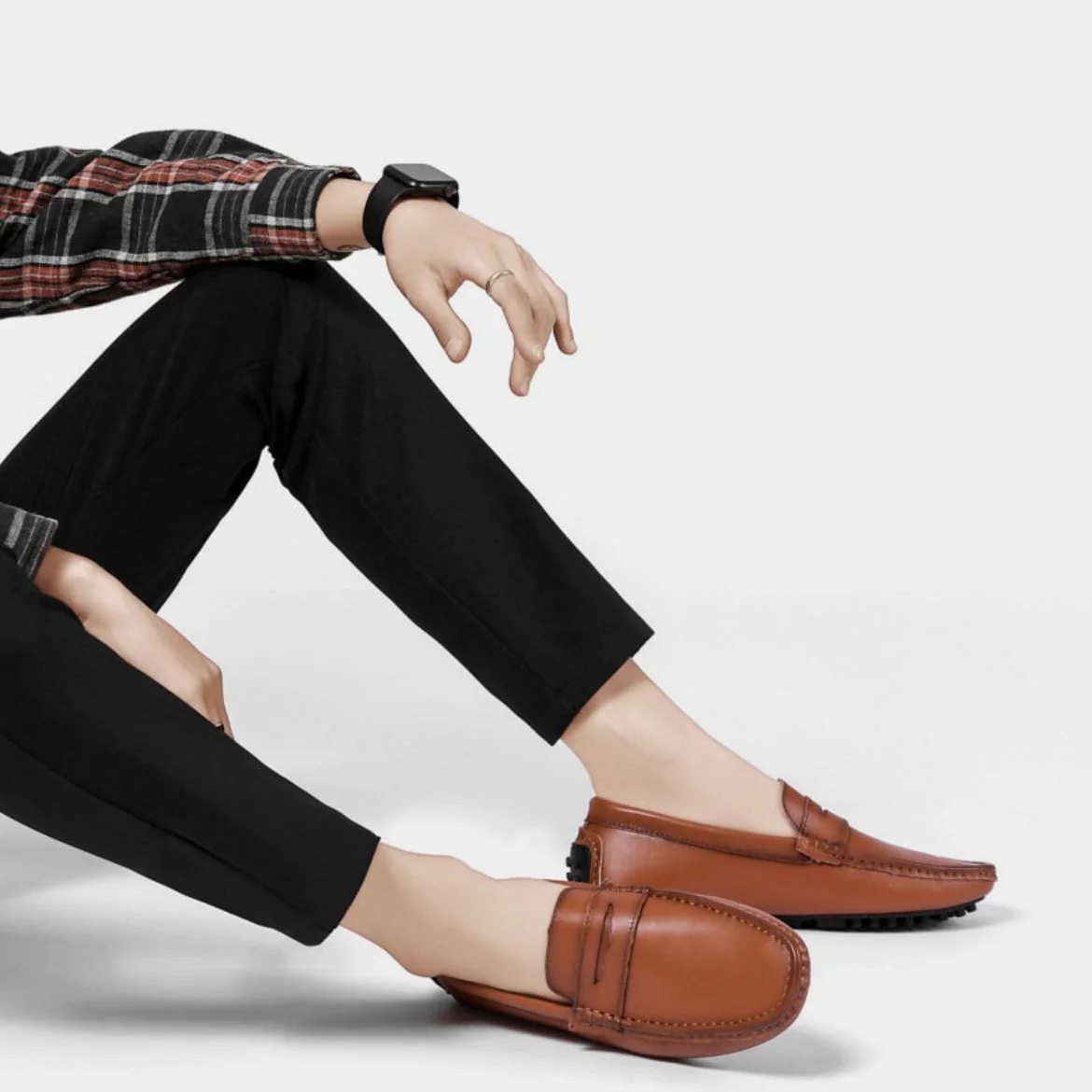 Mocasines para Hombre de Cuero Moda Slip-on Shoes Driver Shoes Casual Flat Shoes 38-49 EU