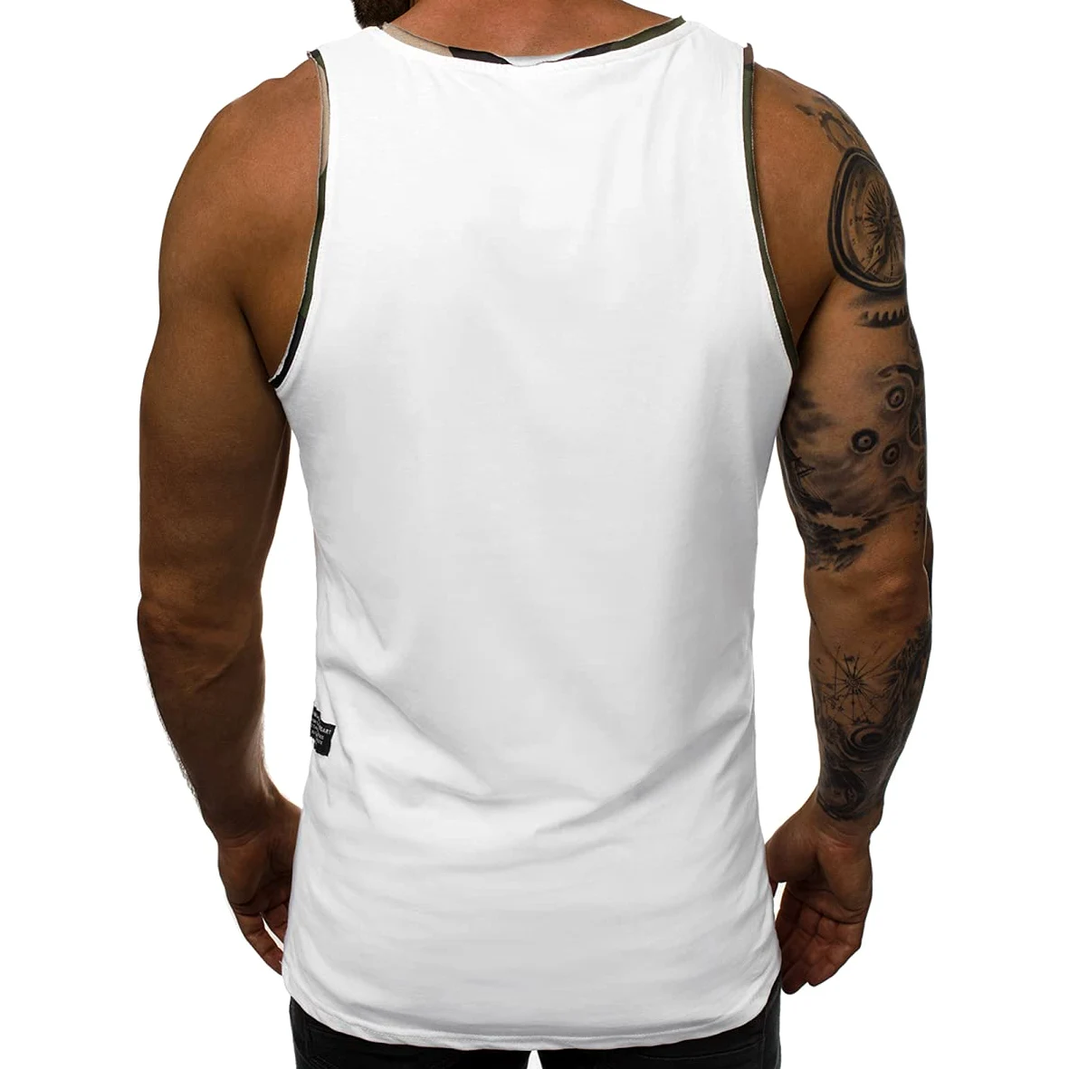 Men’s Tank Top, 2 Pack Sleeveless Tops Breathable Gym Vest T-Shirt for Running Fitness Sport
