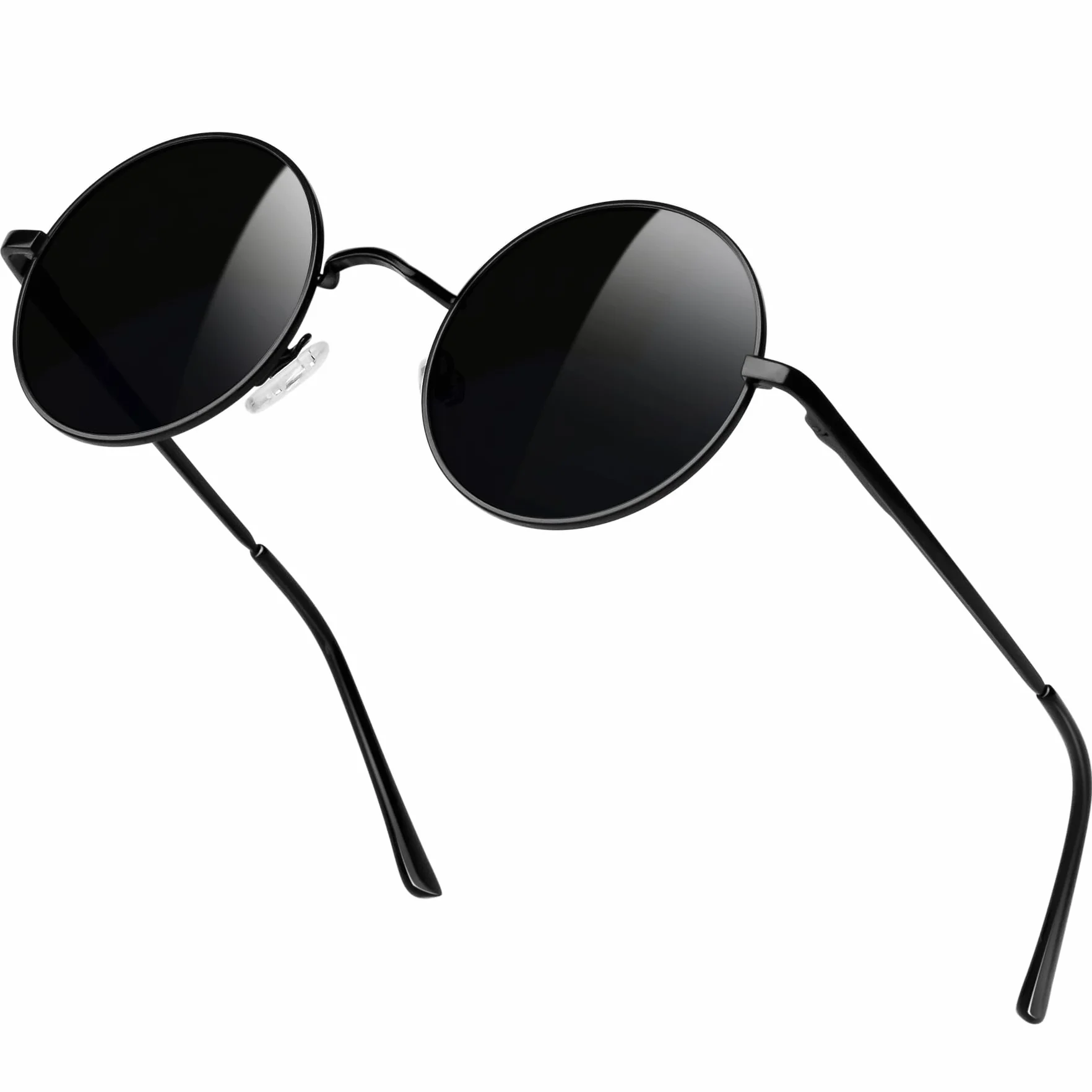 KANASTAL Gafas de Sol Polarizadas UV400 Redondas Vintage 46mm