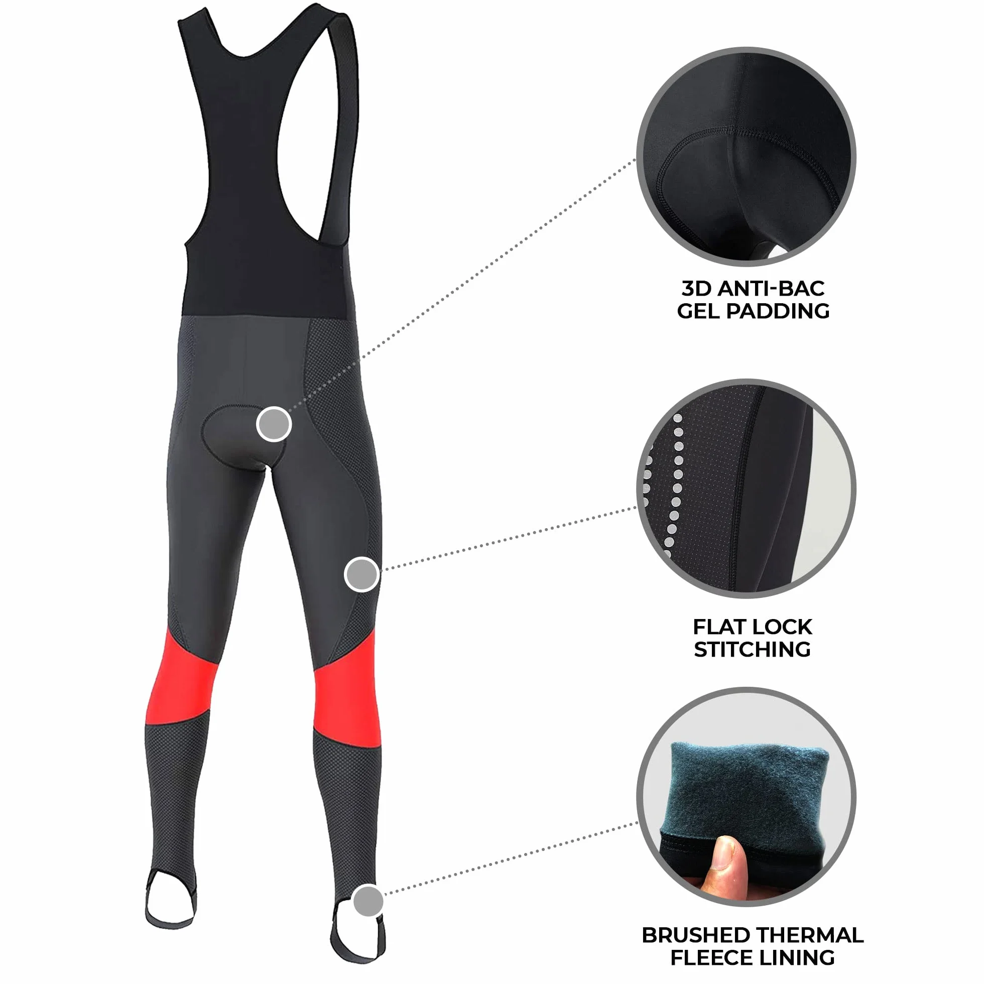 Culotte Largo Thermodream para Hombre, con badana 3D, térmico, Resistente al Agua, Tejido Super Roubaix, Cortaviento y de Secado rápido