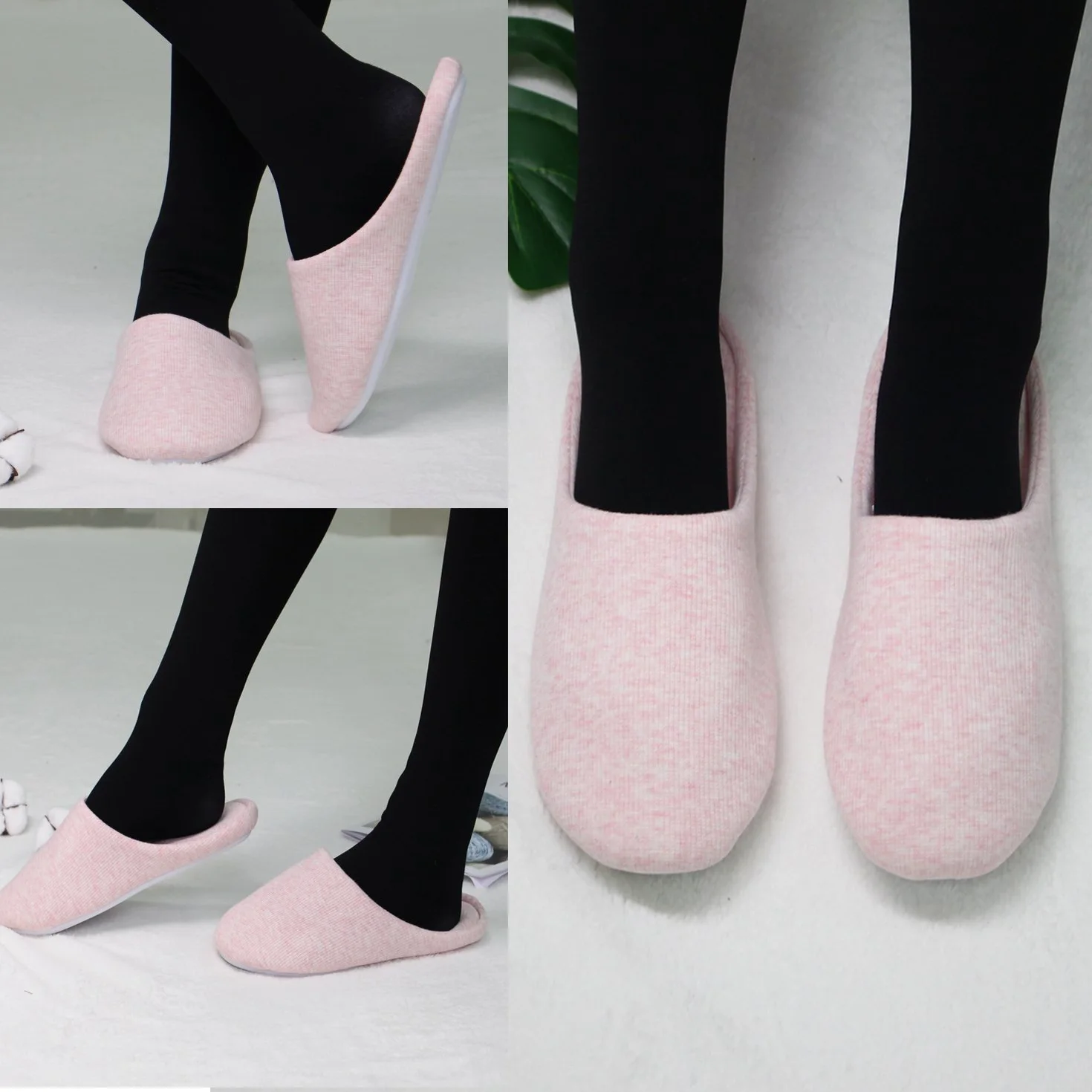 ofoot Zapatillas Mujer Casa Algodon Espuma Con Memoria, Pantuflas Estar Lavable Interior Antideslizante