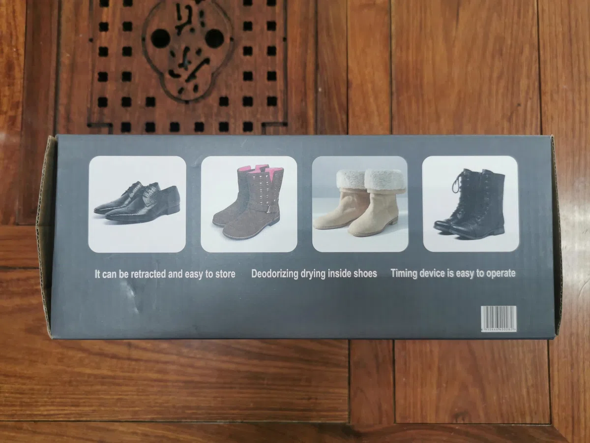 Secador eléctrico de zapatos y desodorante de ozono | Esterilizador secador de zapatos y botas con controles digitales y función de temporizador (modelo G-S6629B) (negro)