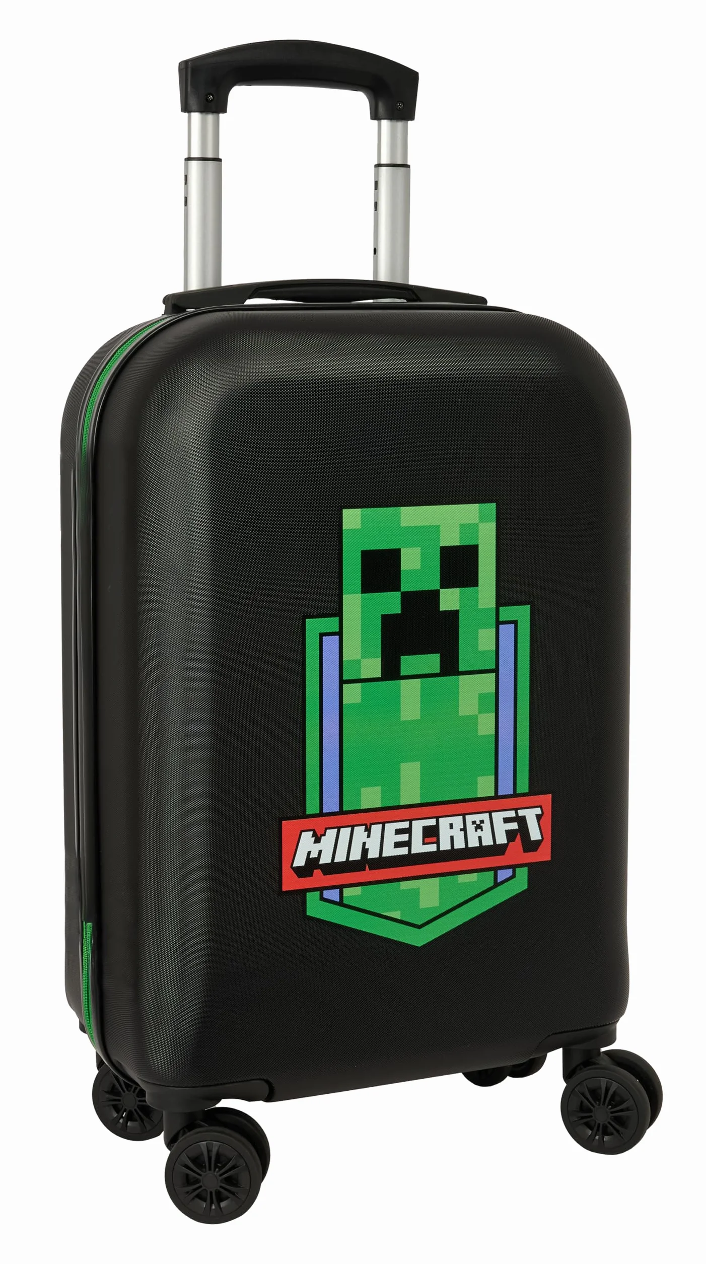 Minecraft - Trolley de Cabina 20 Pulgadas, Maleta con Ruedas, Candado de Seguridad, Maleta Ligera, 34.5x20x55 cm