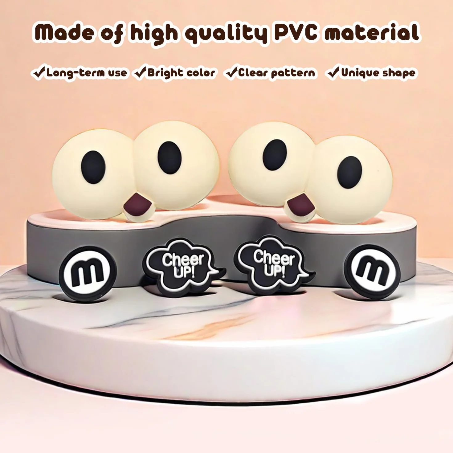 Adornos Zapatos, Shoe Charms, Encantos de Zapatos de PVC, Decoración de Zapatos Dibujos Animados Ojos Grandes 3D para Niños y Adultos, 14 Piezas Pins para Crocs, Bolsos, Pulseras