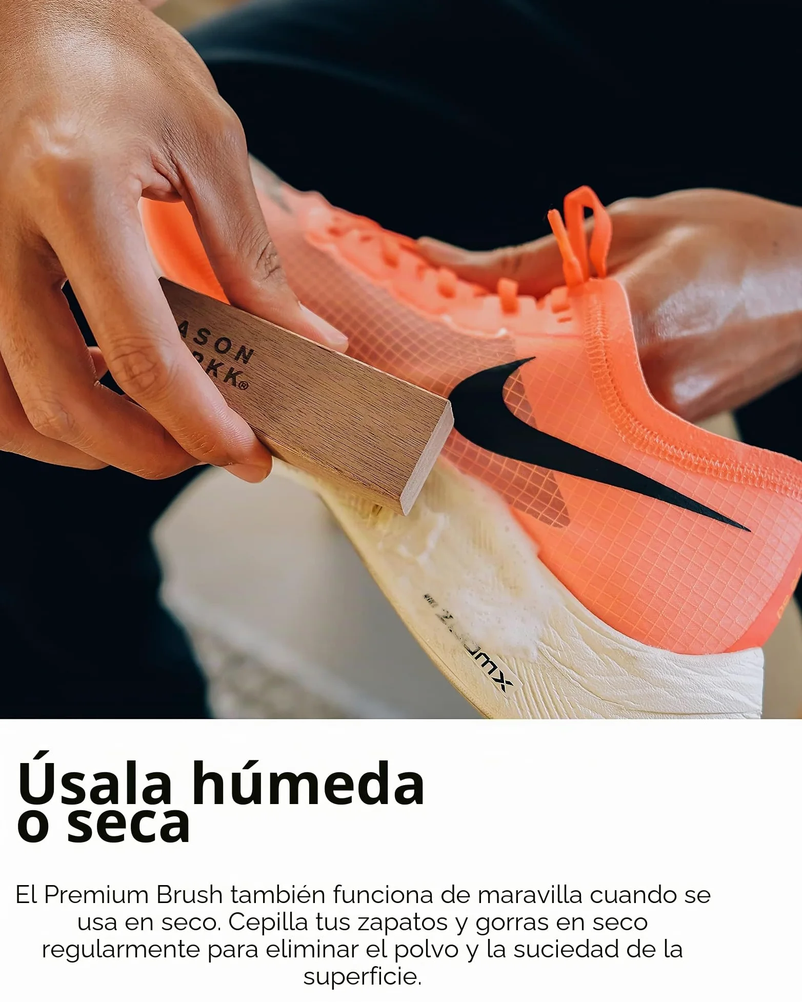 Jason Markk Cepillo para zapatos y limpiador profundo de 8oz/236 ml en set – para la limpieza y cuidado de zapatos y diversos materiales, morado, Einheitsgröße