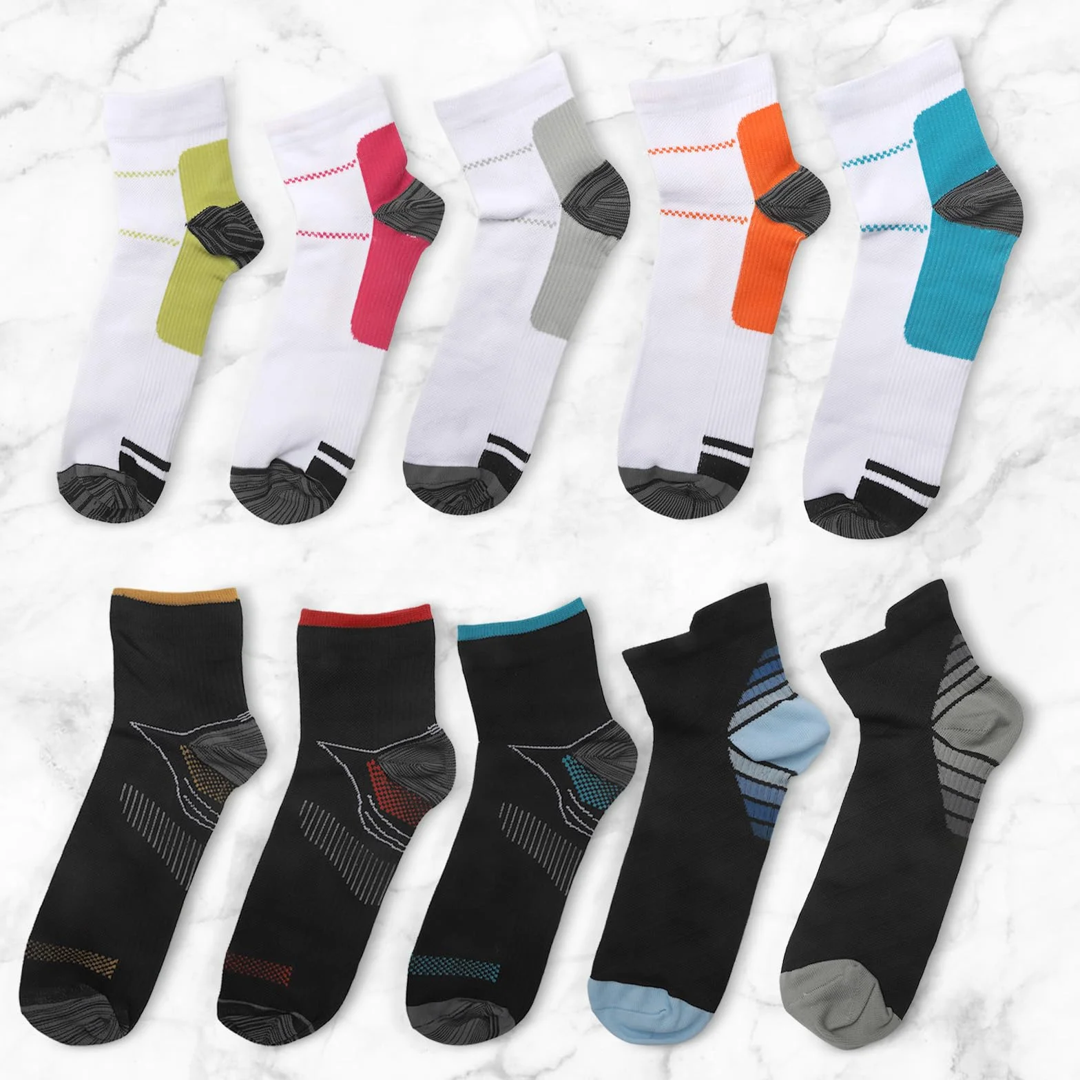 Calcetines de Compresión para Hombre/Mujer, Deportivos para Fascitis Plantar