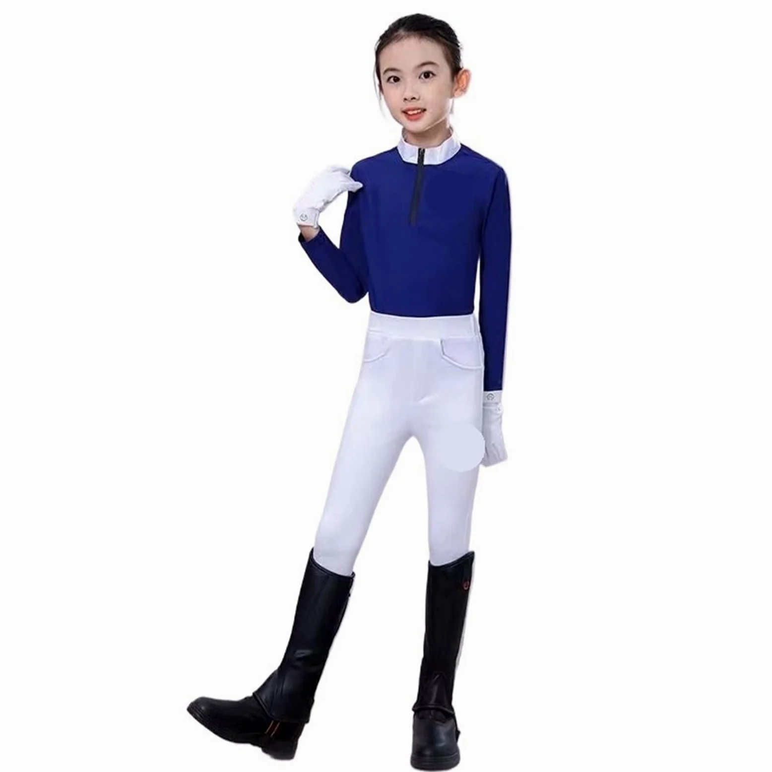 PantalóN De EquitacióN Conjunto de Ropa de equitación for niños, Pantalones de equitación, Camiseta, Pantalones de Montar, Trajes Deportivos, Mallas de equitación para Mujer(Color1,100)