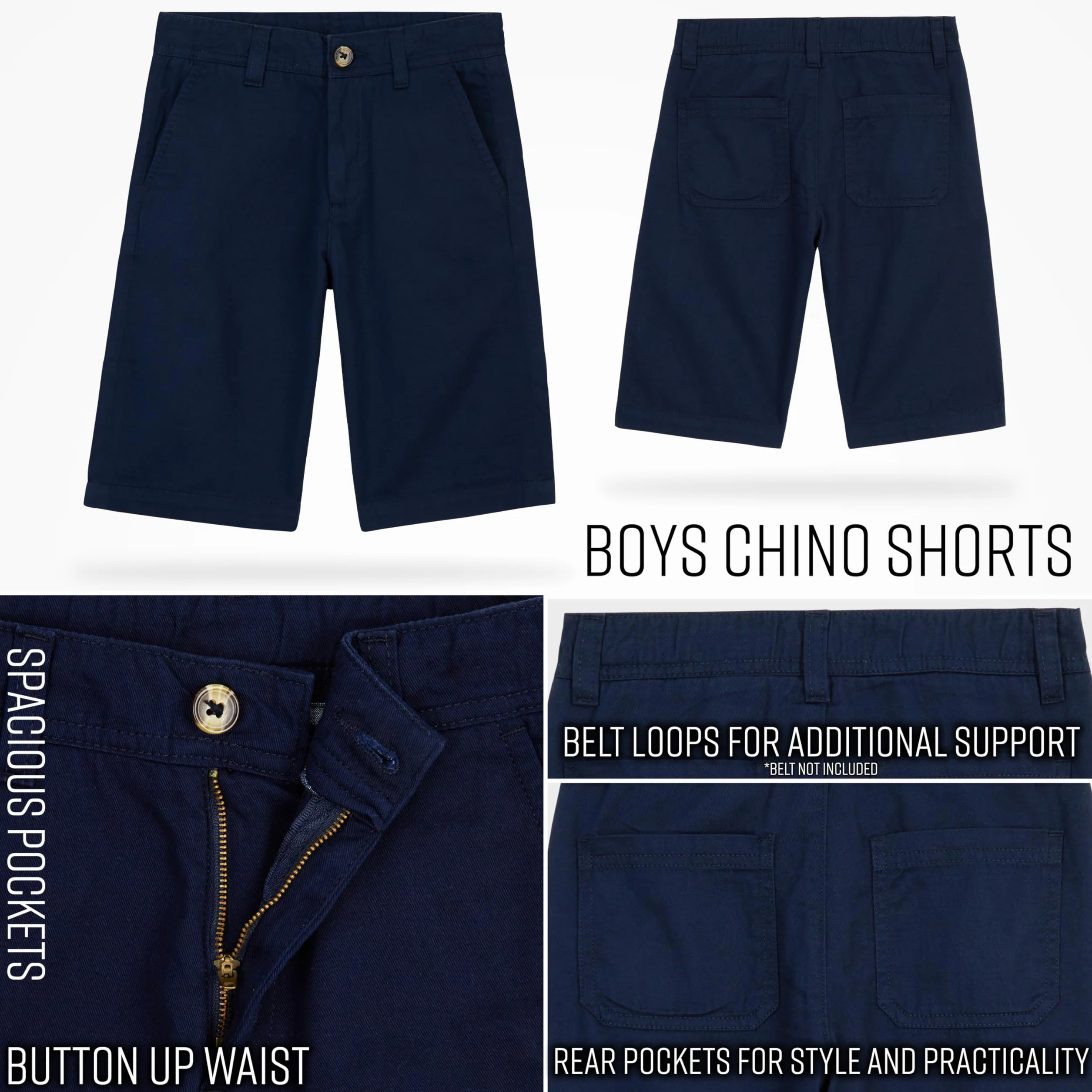 Citycomfort Pantalón Corto Chino de Algodón con Bolsillo para Niño