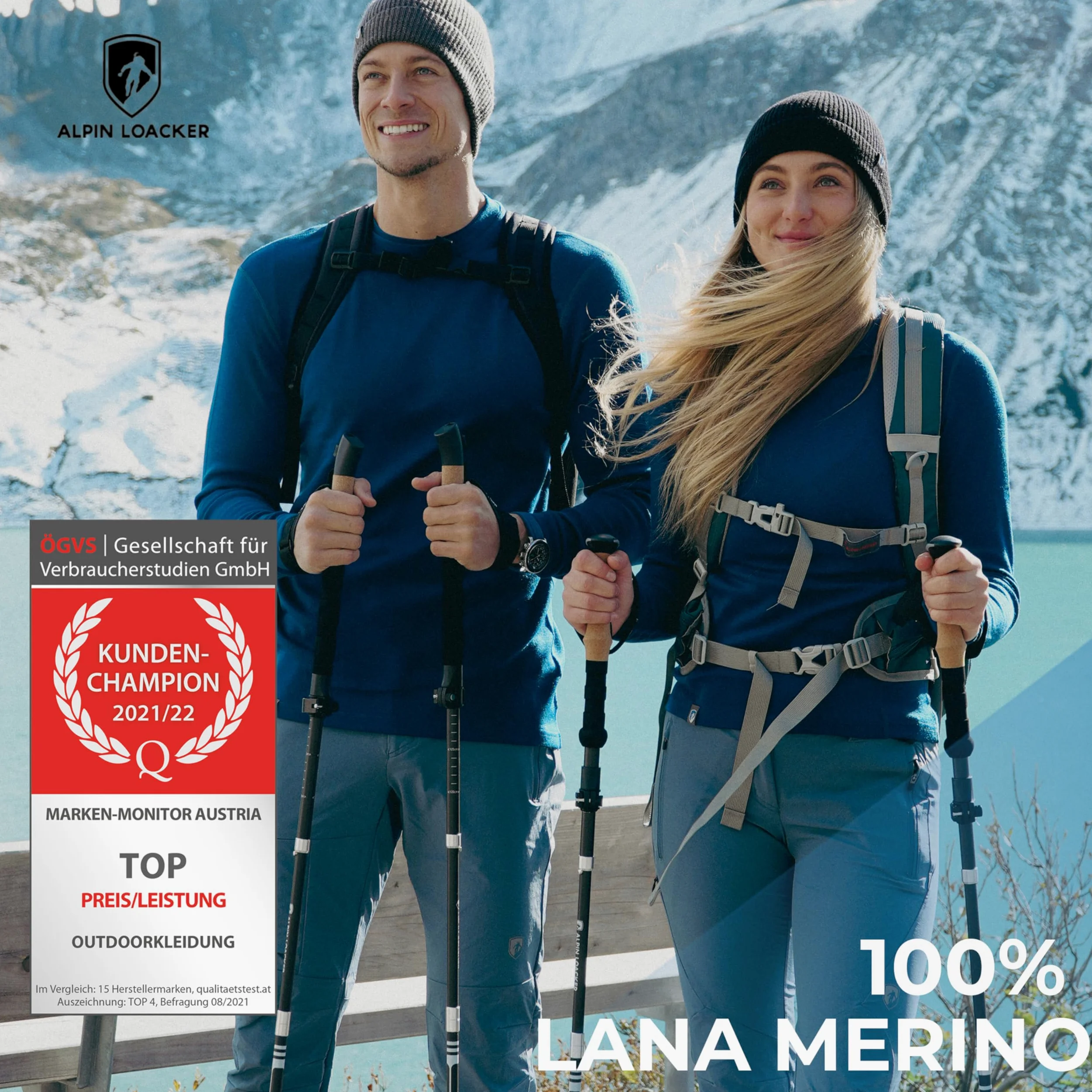 ALPIN LOACKER Camiseta de Manga Larga, 100% Lana de Merino - Suave y Secado Rápido - termorreguladora para Cotidiano, Deportivas, Senderismo Escalada Trekking, Cámping y Esquí - Hombre Mujer Niños