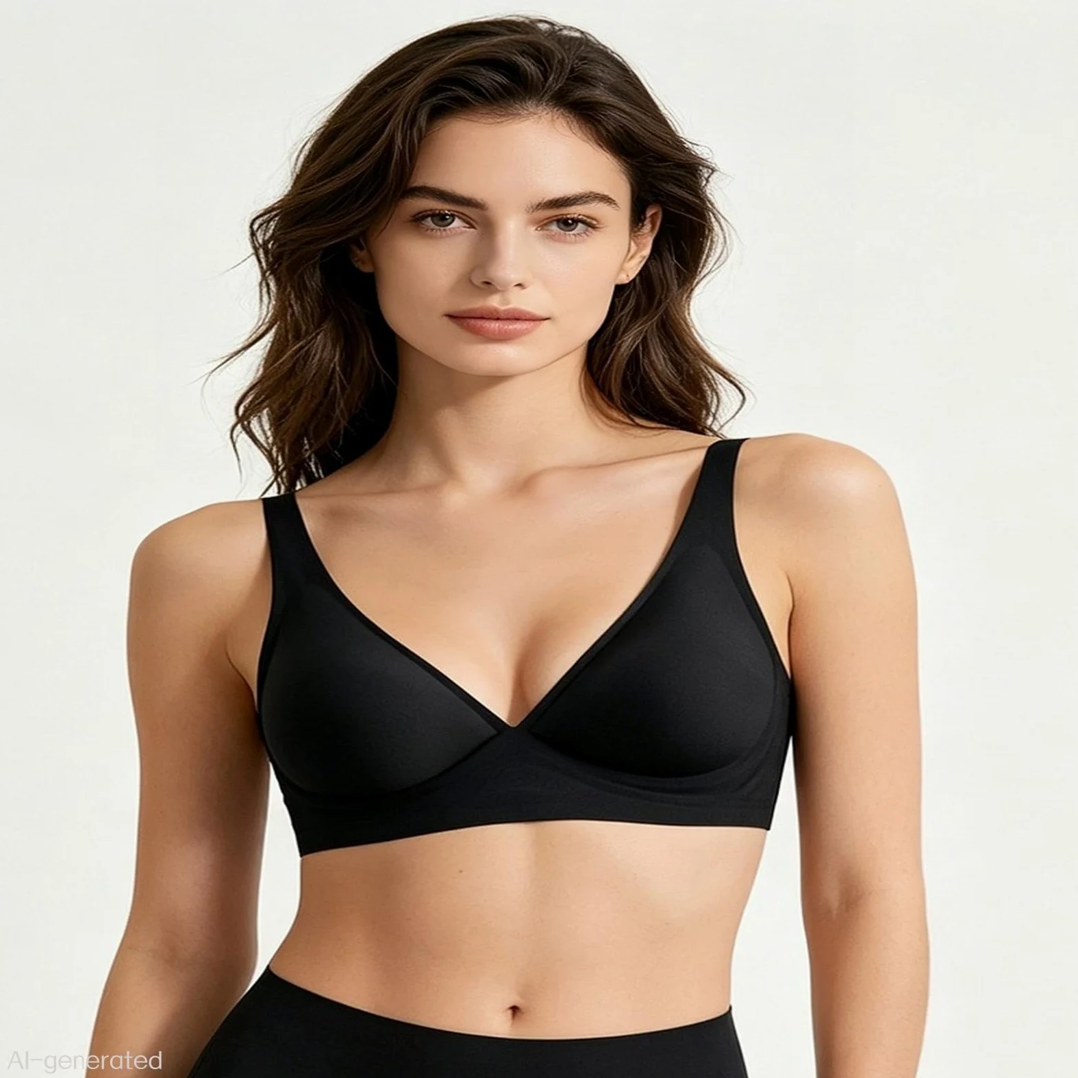 Sujetadores para mujer, sin costuras, sin costuras, escote en V profundo, sin aros, soporte suave, delgado, cómodo, espalda en U, lencería diaria