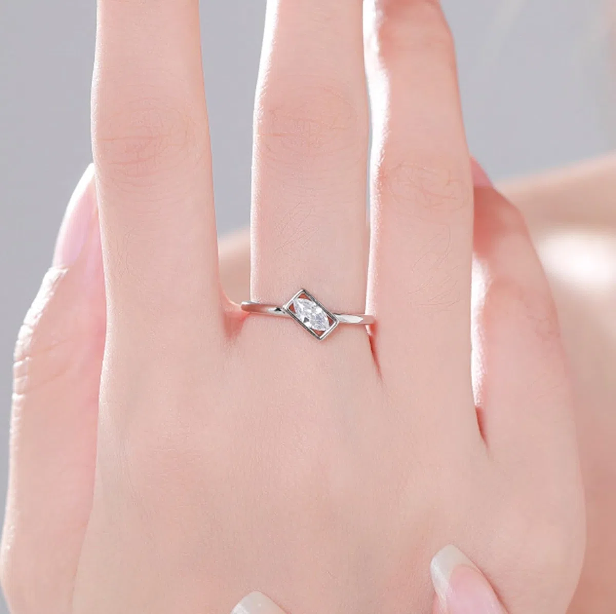 Anillos de diamante cultivados en laboratorio de oro blanco, anillo de boda para mujer, oro auténtico, solitario, anillo de compromiso, alianzas con diamante cultivado en laboratorio para
