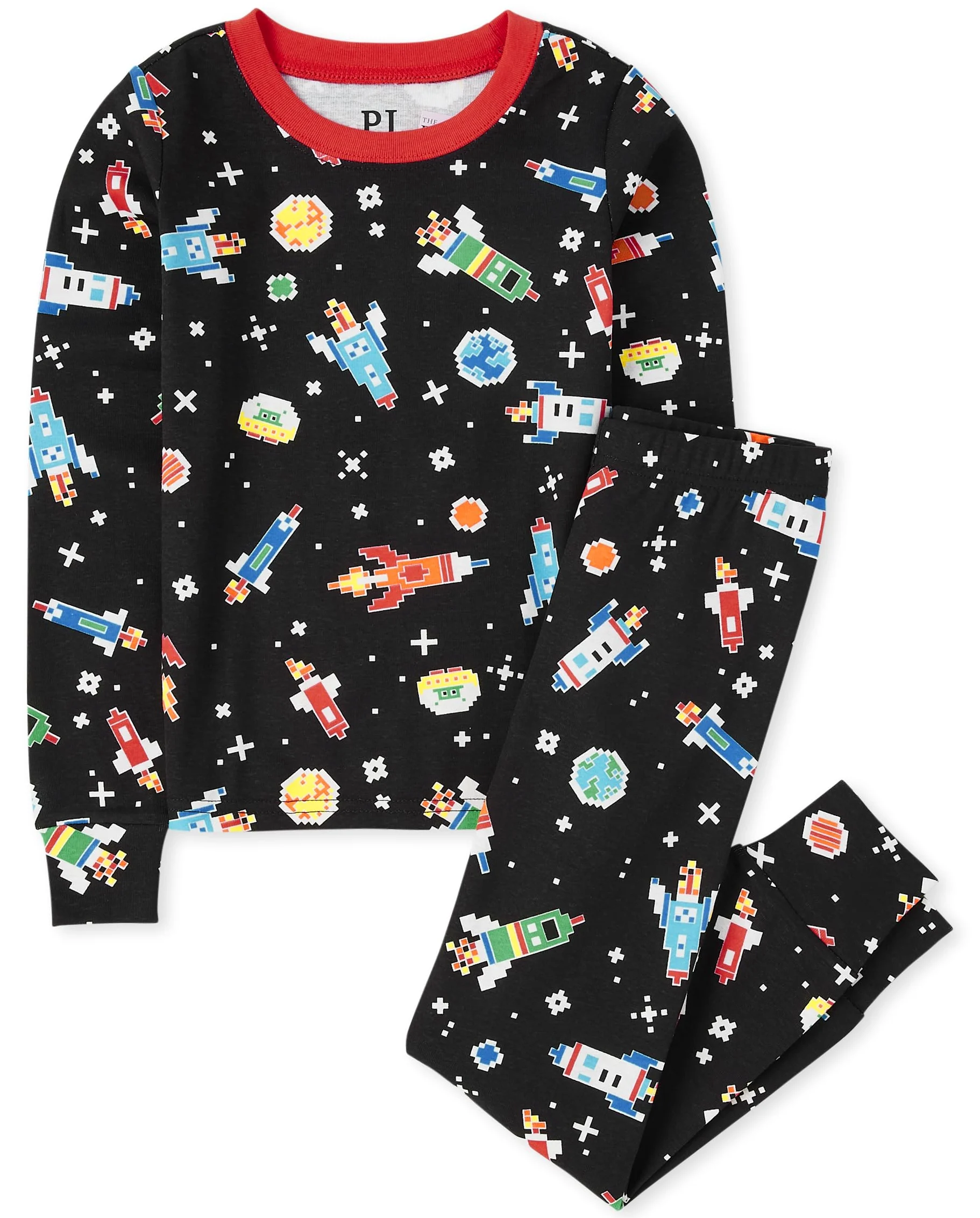 The Children's Place Conjunto de Pijama de 2 Piezas de Camiseta Y Pantalones de Manga Larga 100% Algodón Juego de Pijama Niños (Pack de 1)