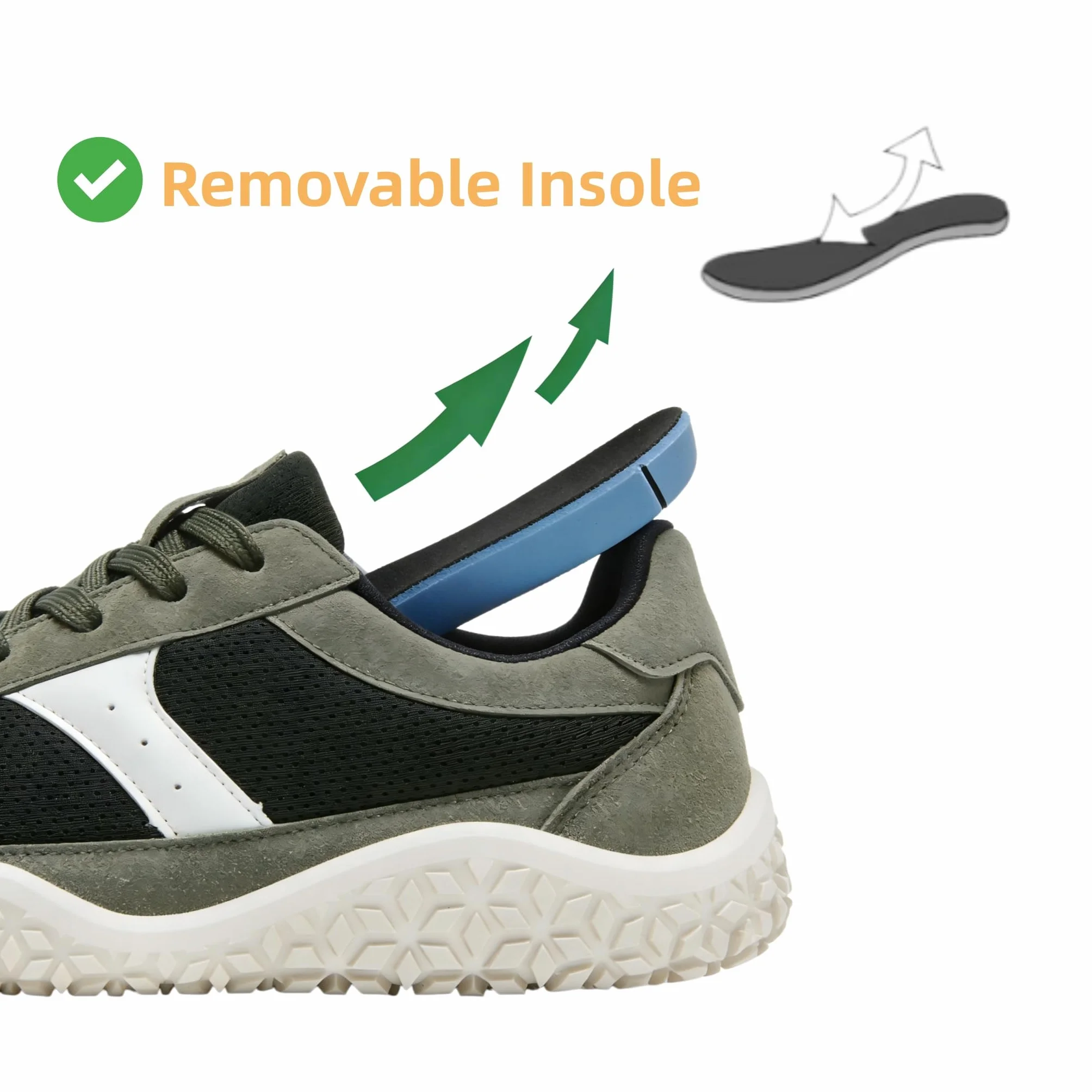 Meik Mangni Unisex Barefoot Zapatillas Minimalistas Hombre Mujer Ligera Zapatos Barefoot Anchos Transpirable y Antideslizante Zapatillas de Trail Running,Tallas:36-46 EU