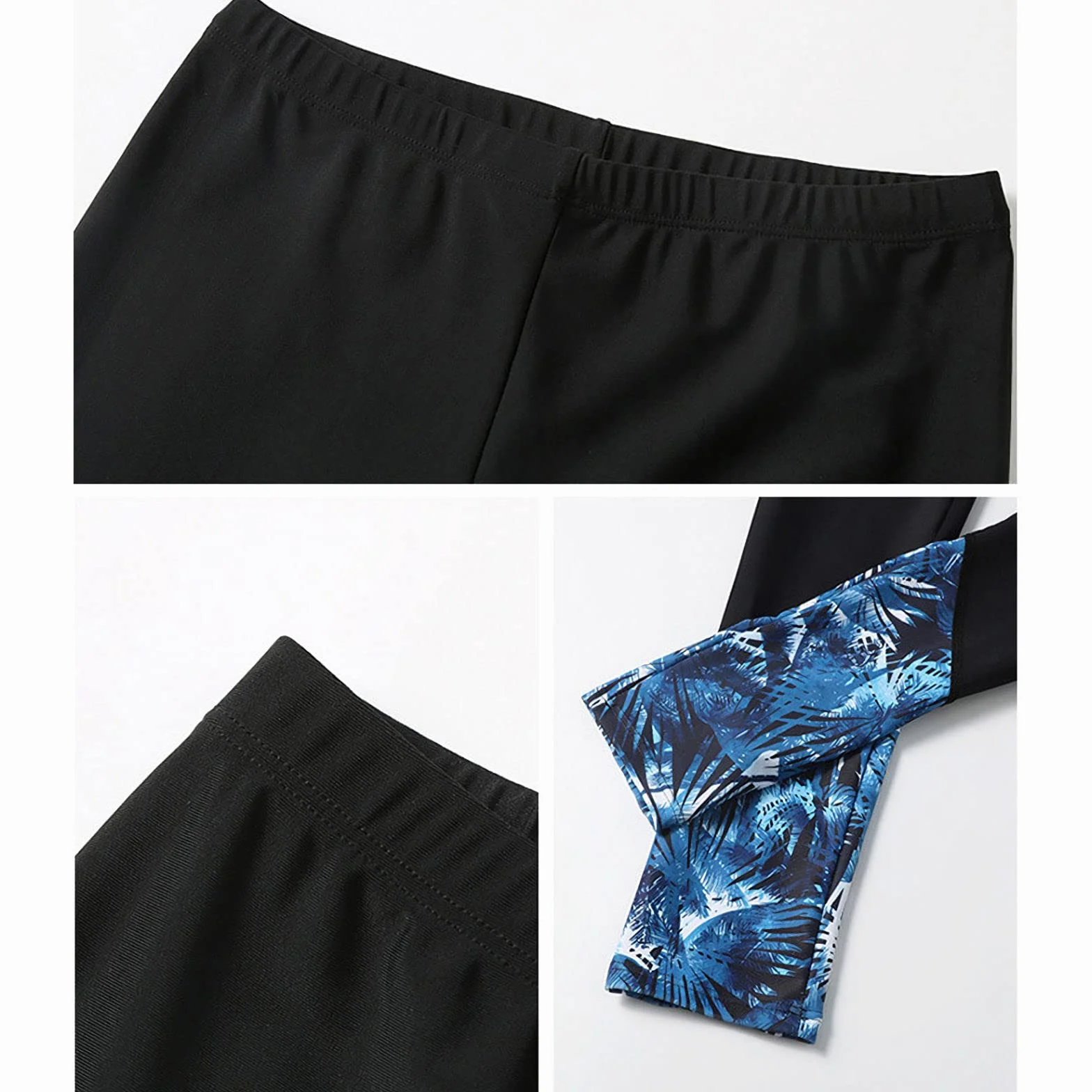 Traje de Neopreno Mujer 5 Piezas Protección UV Surf Buceo Elástico Manga Larga Verano Baño Dividido L