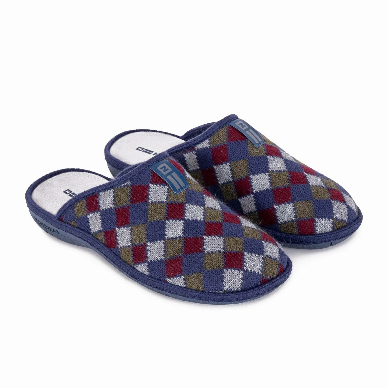 NORDIKAS - Zapatillas de Casa Hombre Boreal Arlequin - Pantunflas Antideslizantes Hechas en España