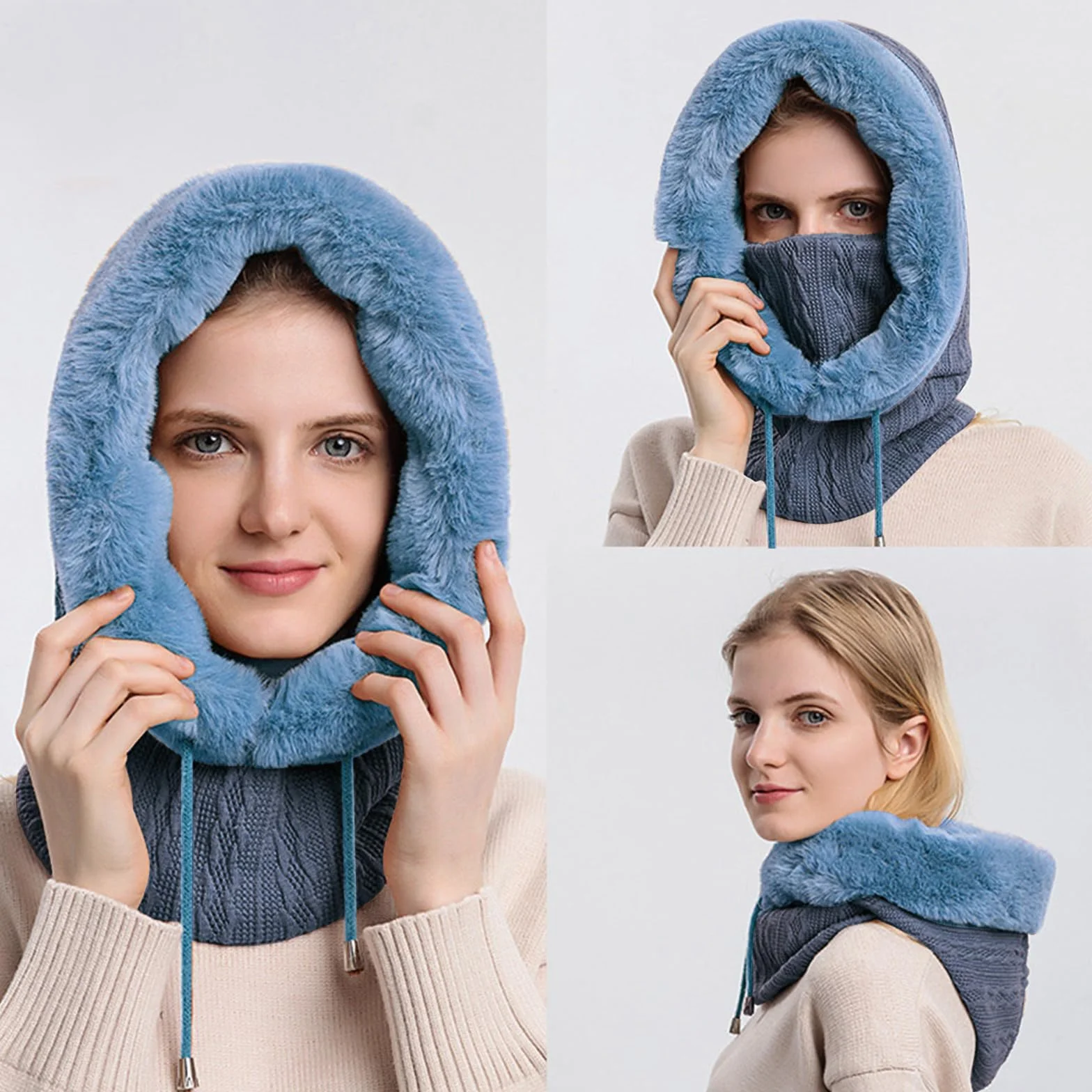 YAMEE Pasamontañas Invierno para Mujer Balaclava Moto Punto Gorro Cálido Esquí Senderismo