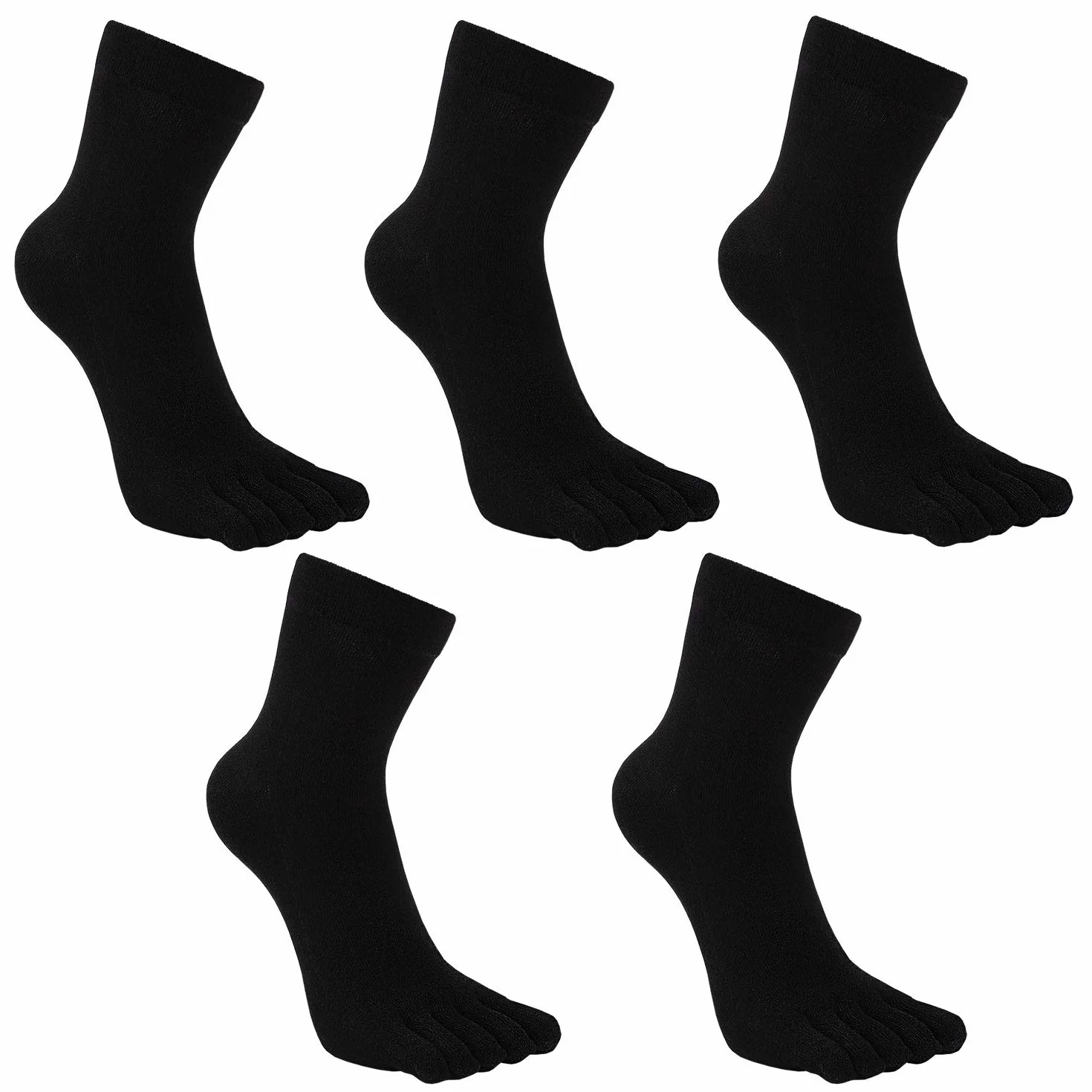 Calcetines de 5 Dedos para Hombre Ciclismo Correr, 5 Pares