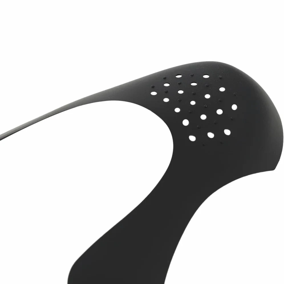 Protector antitorceduras para zapatos, 2 pares de plástico en blanco y negro para EU 41-47, moldeador flexible con orificios de ventilación y botones antideslizantes, para estirar, moldear, sin
