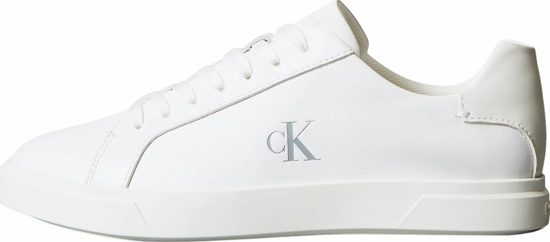 Calvin Klein Sneaker con Suela Cupsole Mujer Low Pro de Piel, Blanco (Triple Bright White), 39