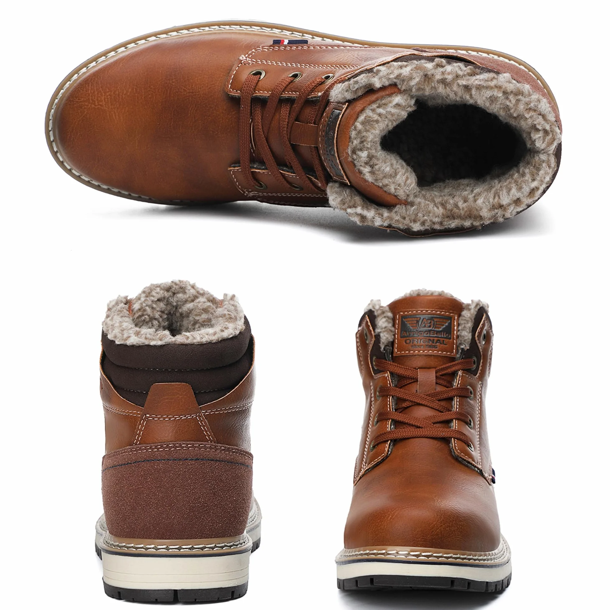ARRIGO BELLO Botas Hombre Invierno Botines Senderismo Nieve Cálido Antideslizante Trekking Zapatos Talla 41-46