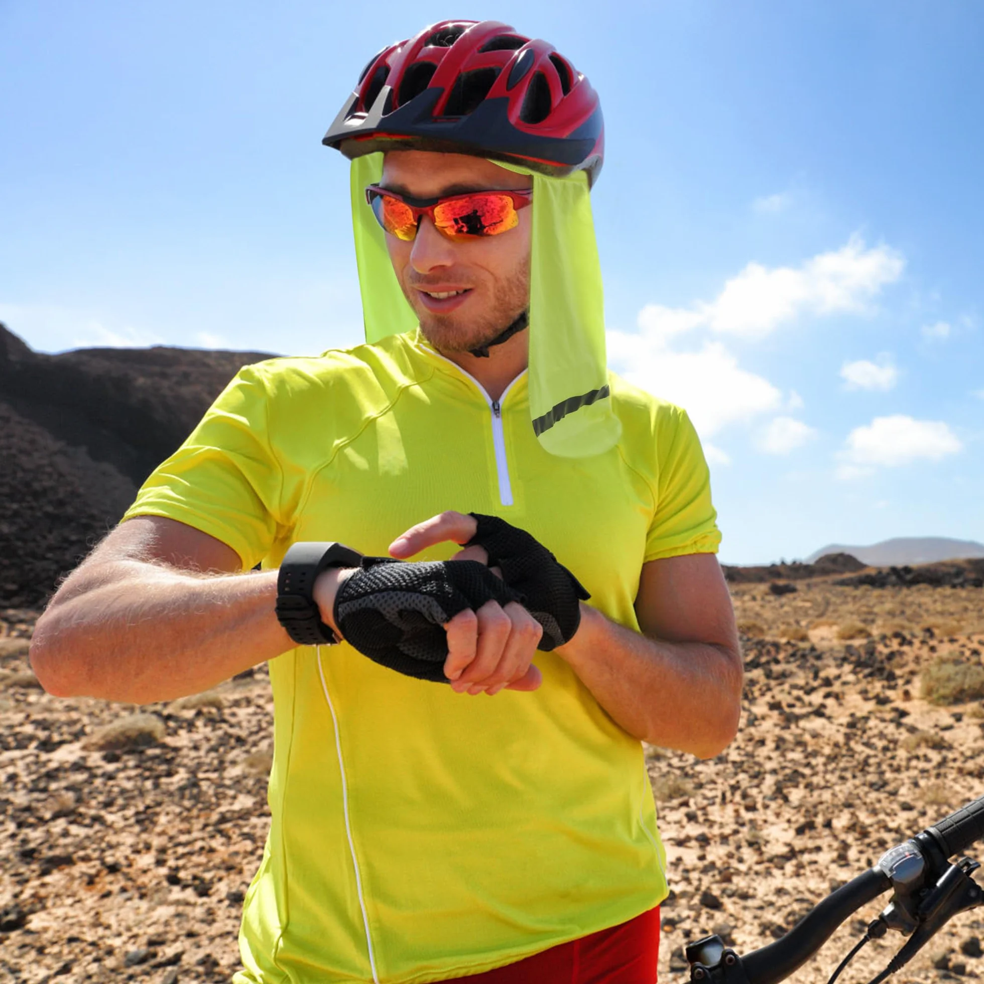 Forros de Casco Gorro de Absorber Sudor Bandana Ciclismo Hombre con Solapa de Cuello 3 Piezas