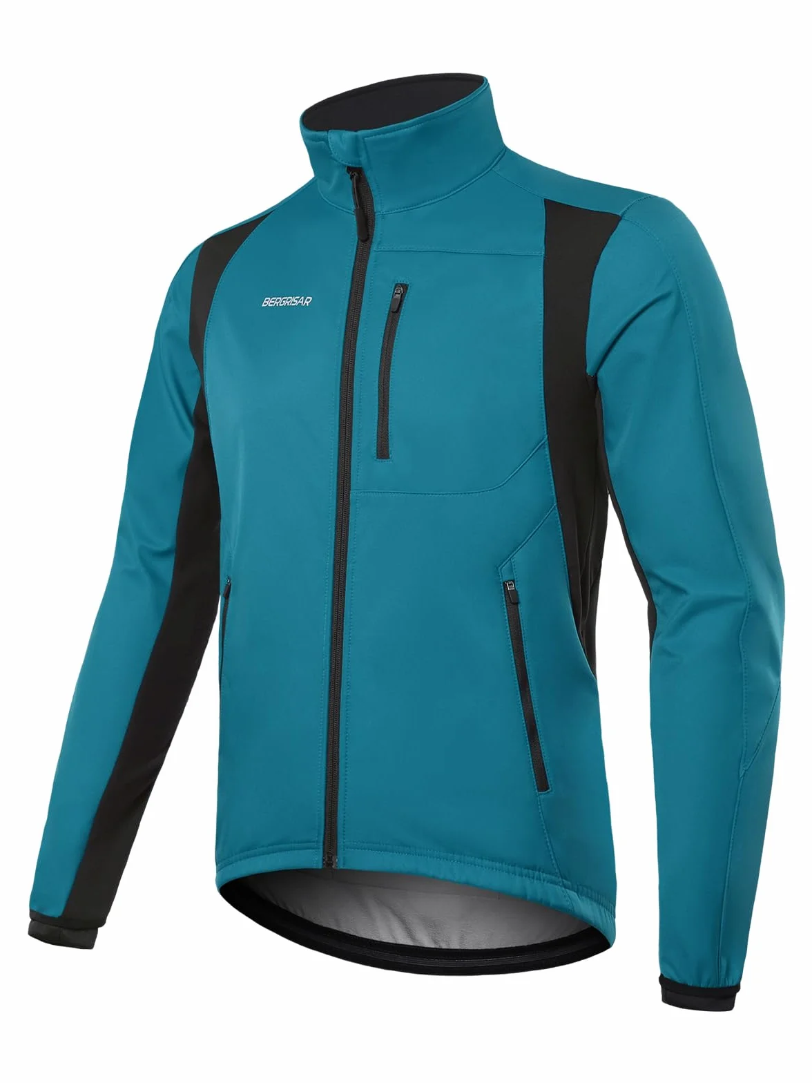 BERGRISAR Chaqueta Ciclismo Hombre Invierno Polar Termica Impermeable Cortavientos MTB Bicicleta
