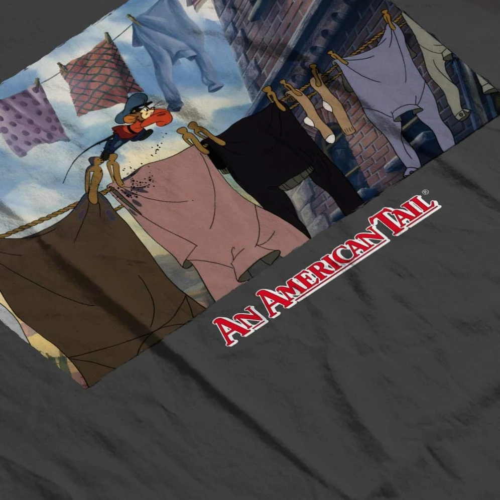 All+Every An American Tail Fievel Running On Rope Men's Hooded Sweatshirt