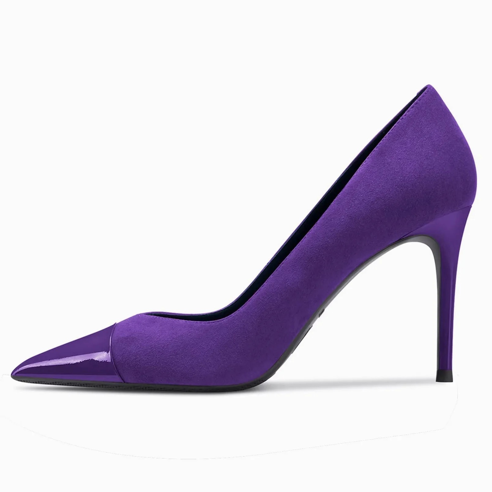 HDEUOLM Mujer Aguja Alto High Heel Cerrado el Dedo del pie Puntiaguada Punta Pumps Slip-on de Boda Sexy Dress Zapatos