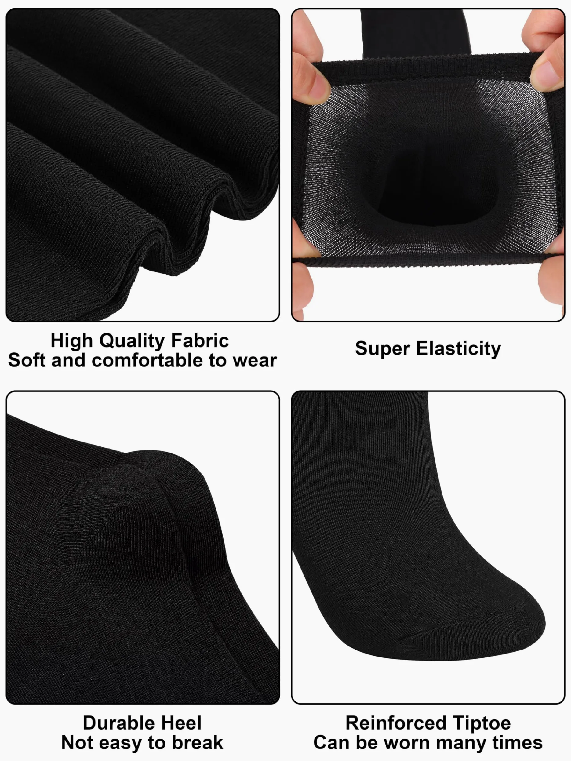 Apoway 6 Pairs Plus Size Thigh High Socks Warm Thigh High Stockings Over the Knee Socks for Women, L-XXL