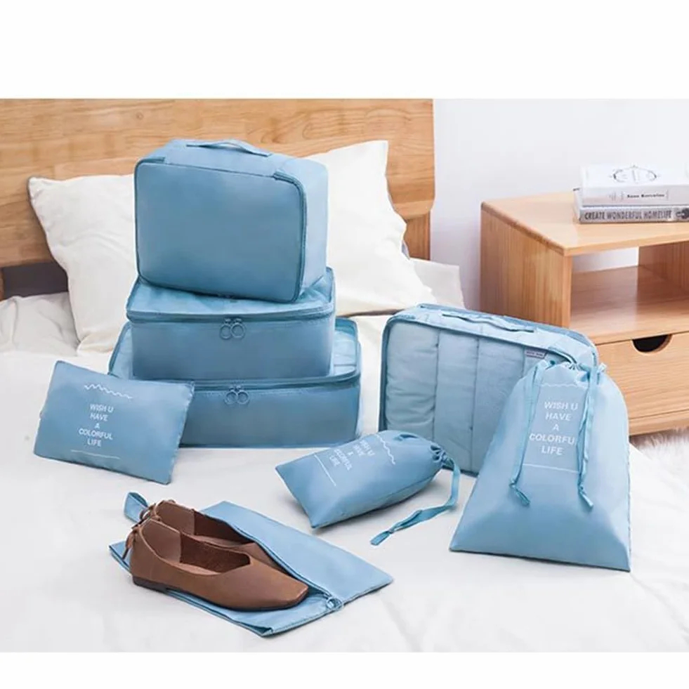 Organizador de maletas, ligero, equipaje de mano, bolsa de compresión parcial, organizador de maletas, juego con Ompression impermeable, bolsa de cosméticos, juego de bolsas de ropa