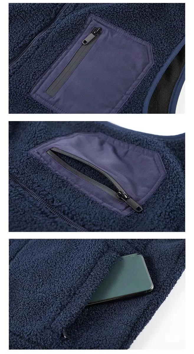 Vogrtcc Chaleco De Lana Doble Para Hombre, Chaqueta Con Capucha, Chaleco Sin Mangas, Chaleco Informal